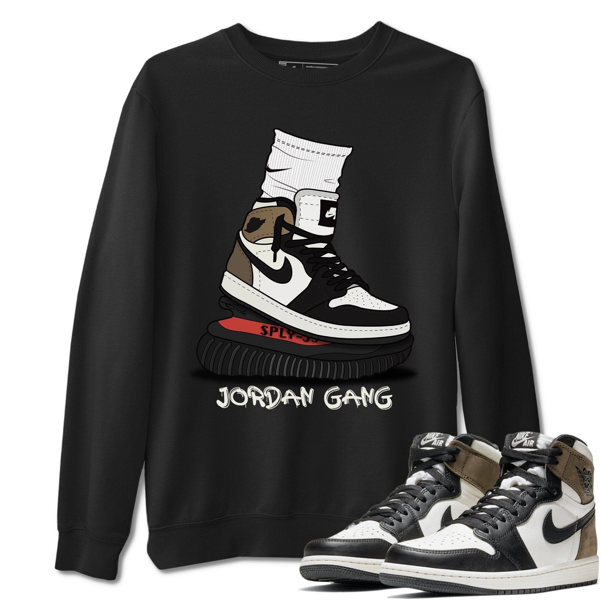 Air Jordan Gang Unisex Tops - Air Jordan 1 Dark Mocha