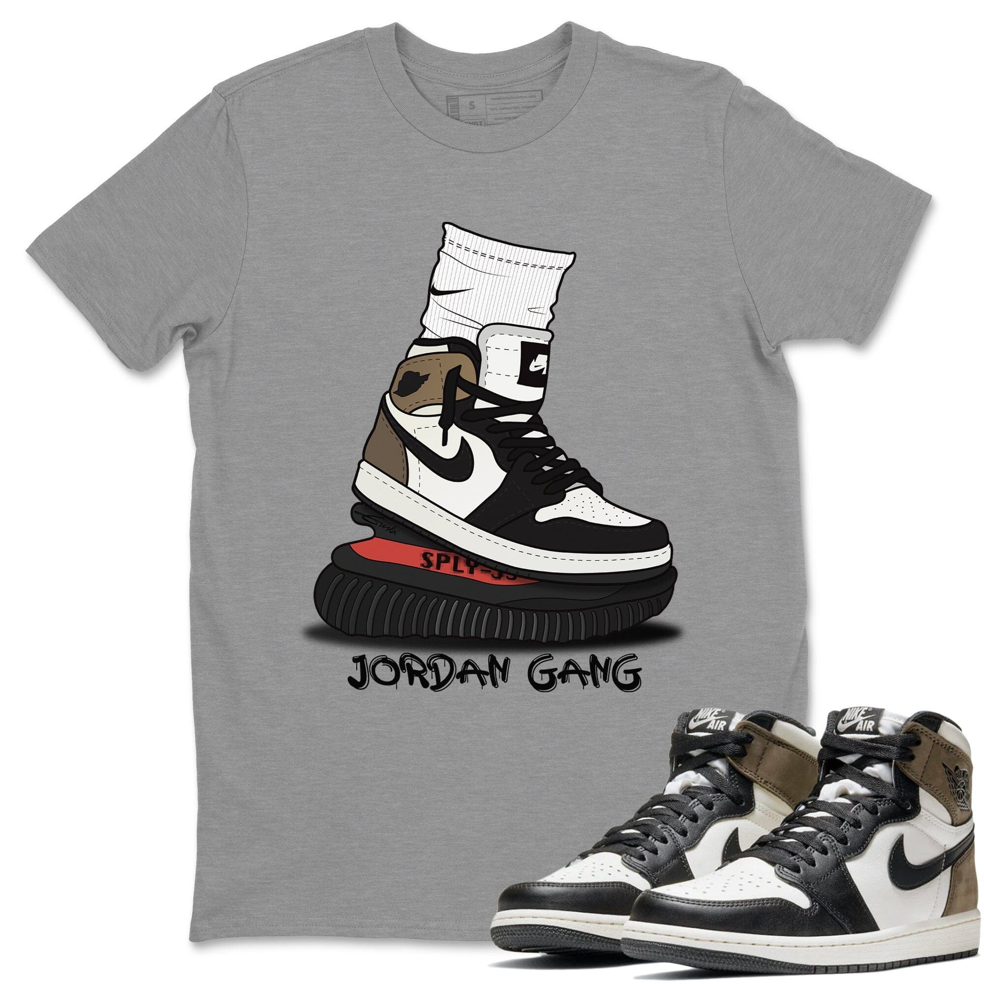 Air Jordan Gang Unisex Tops - Air Jordan 1 Dark Mocha