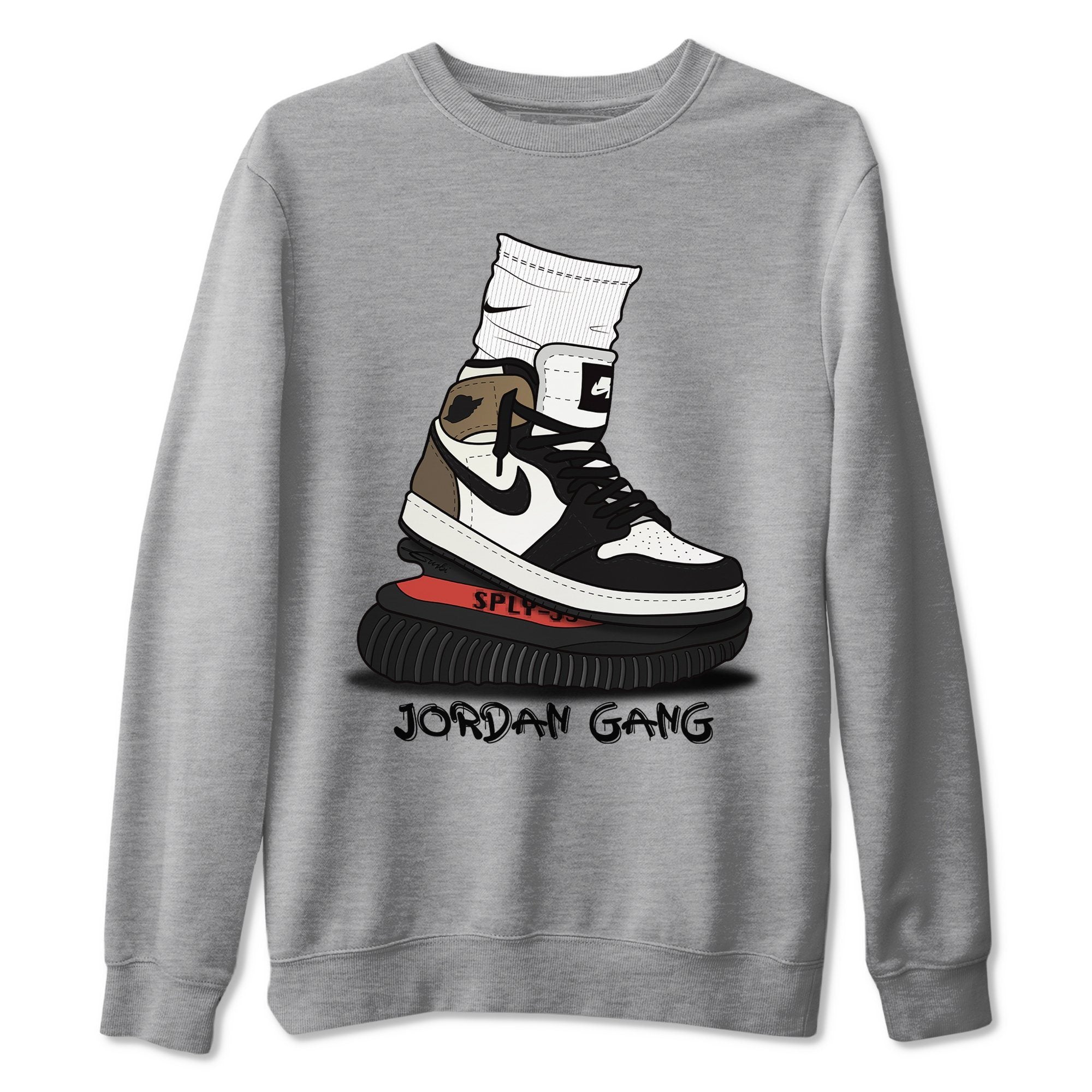 Air Jordan Gang Unisex Tops - Air Jordan 1 Dark Mocha
