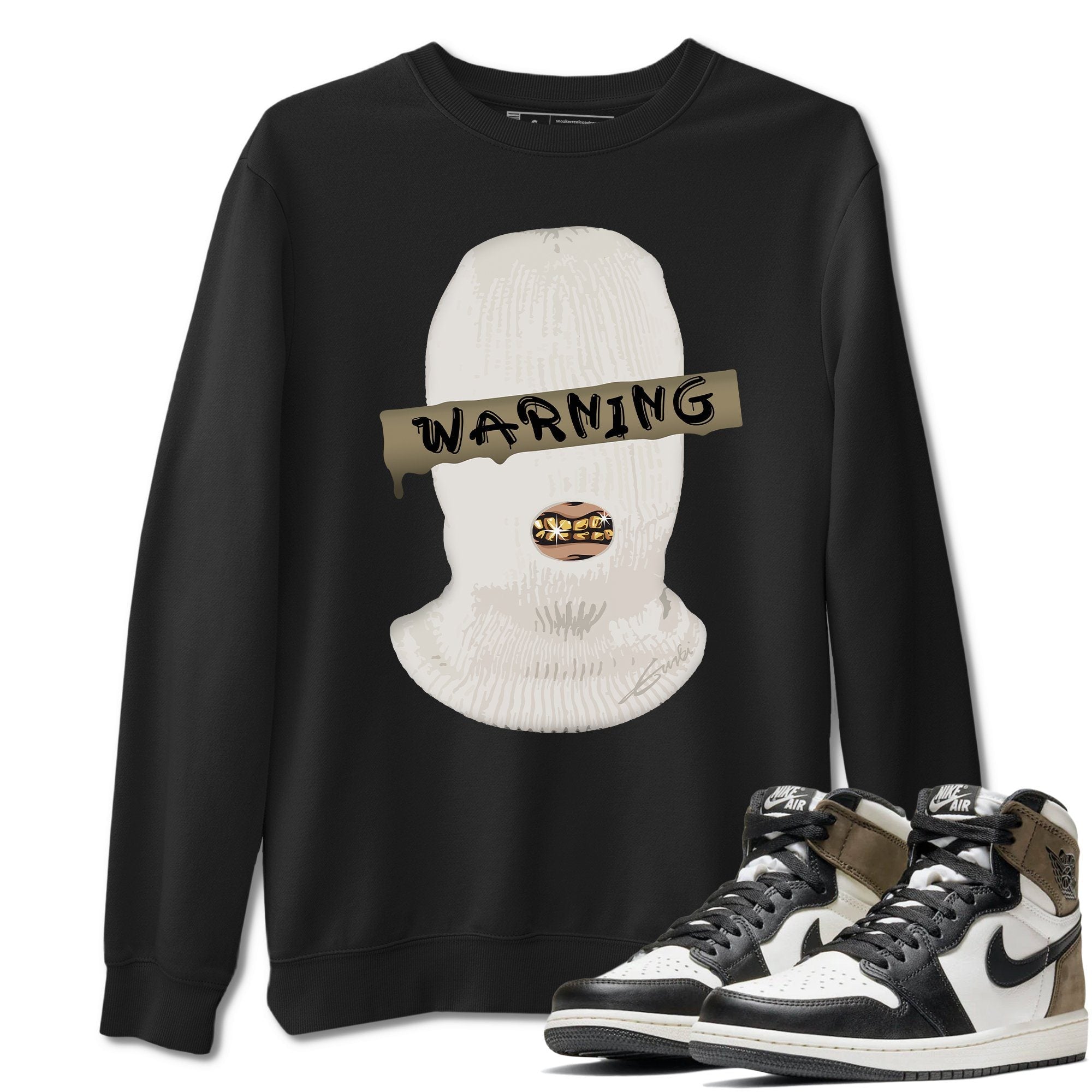 Warning Unisex Tops - Air Jordan 1 Dark Mocha