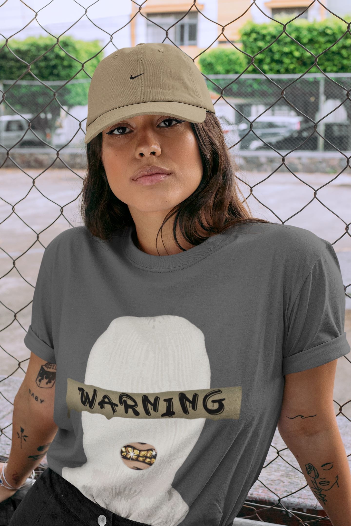Warning Unisex Tops - Air Jordan 1 Dark Mocha