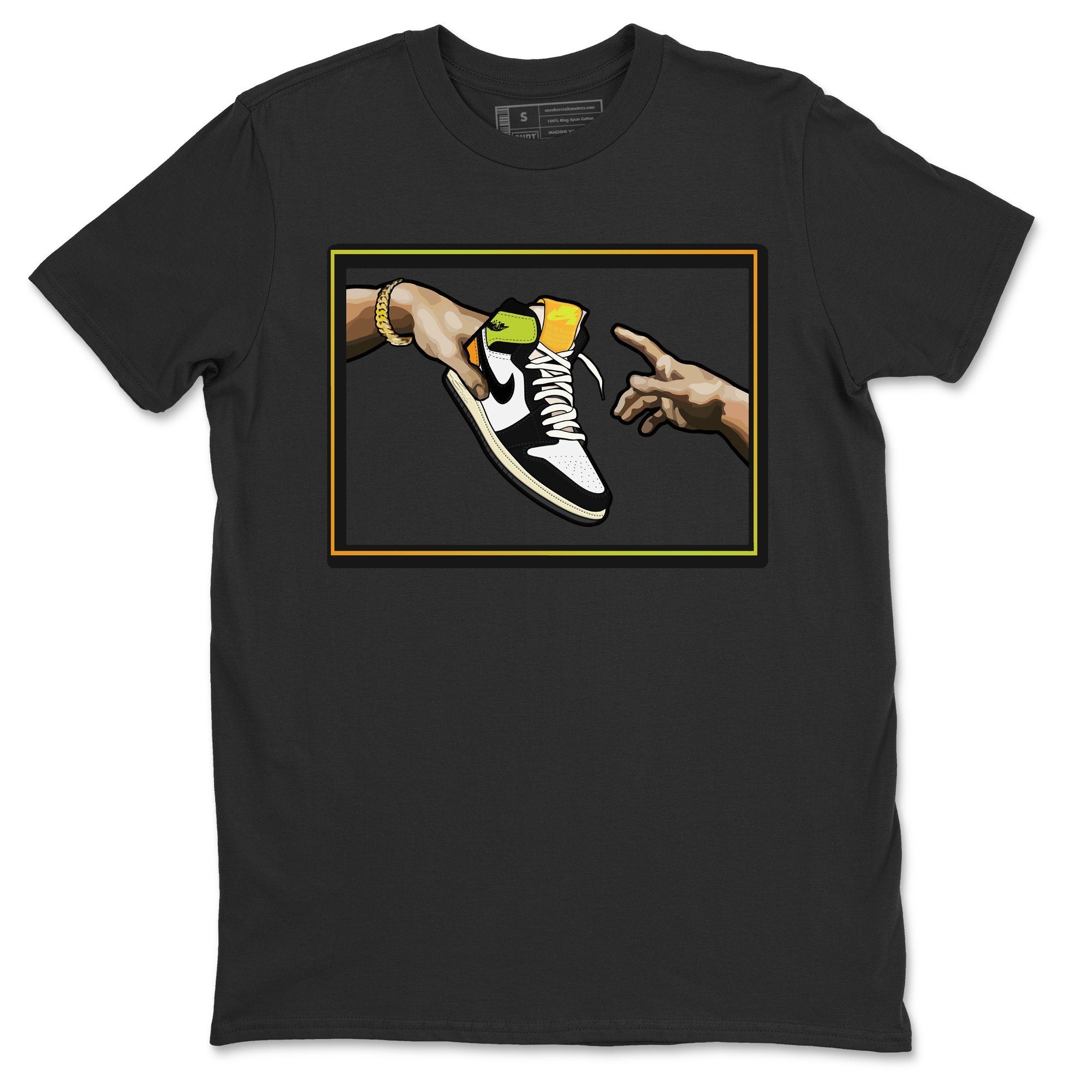 Adam's Creation Unisex Tops - Air Jordan 1 Volt Gold