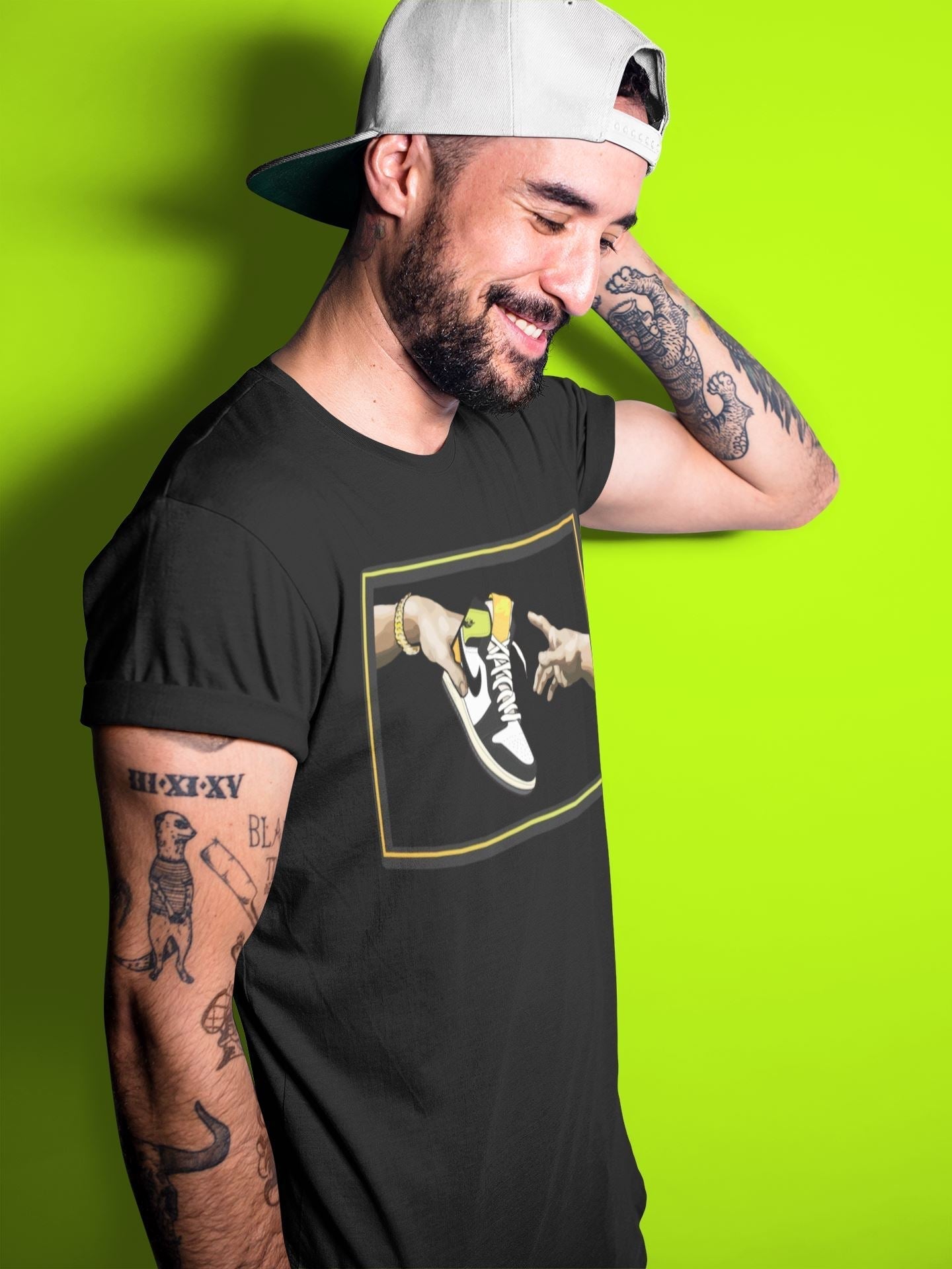 Adam's Creation Unisex Tops - Air Jordan 1 Volt Gold