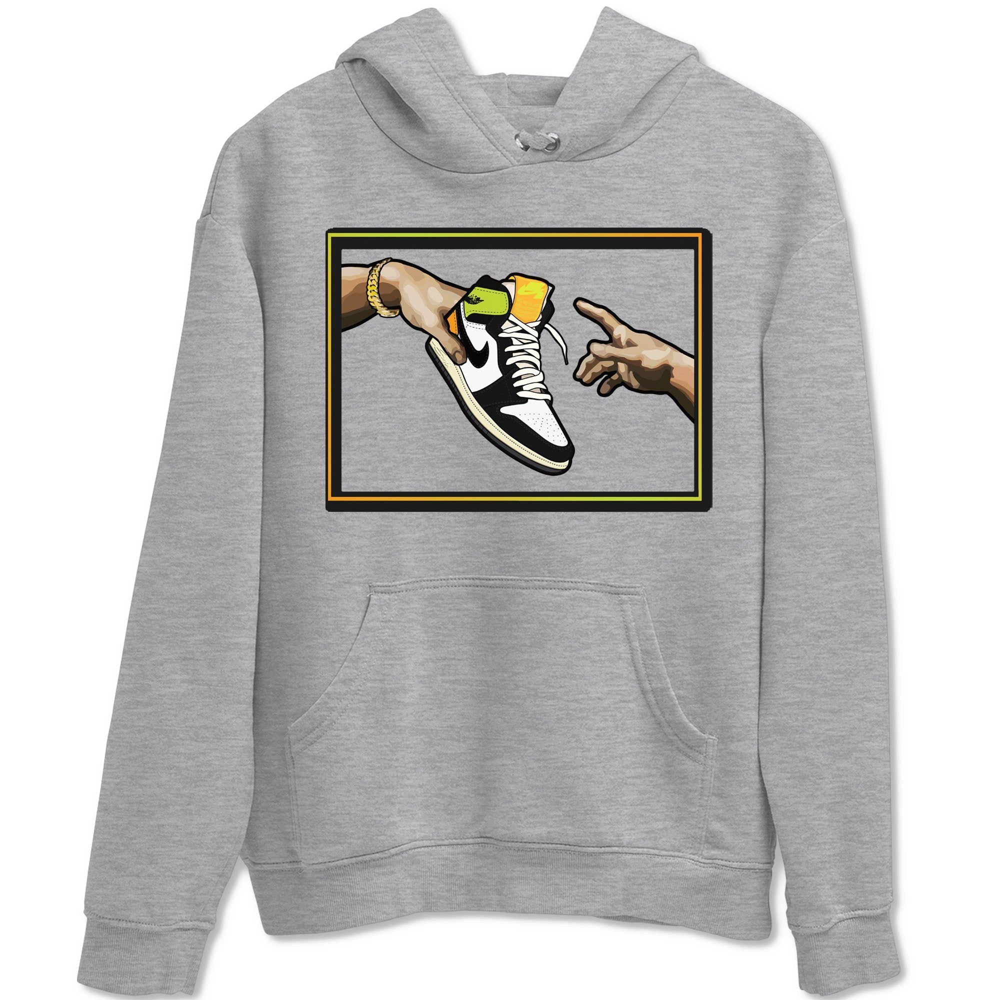Adam's Creation Unisex Tops - Air Jordan 1 Volt Gold