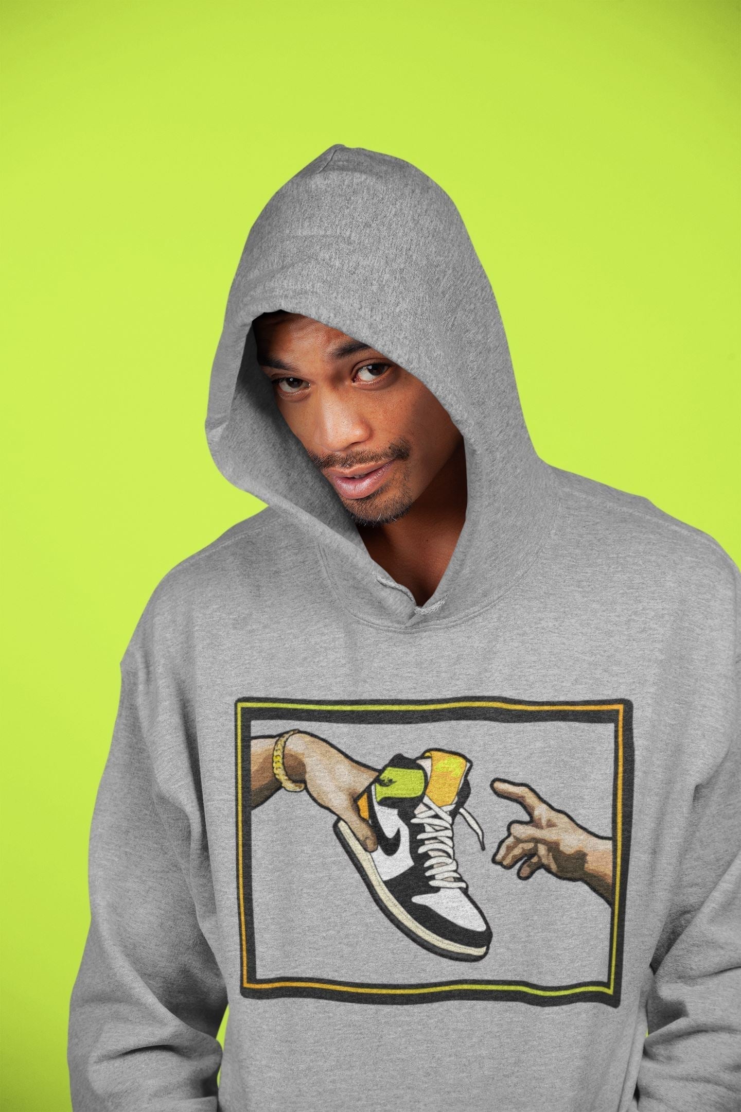 Adam's Creation Unisex Tops - Air Jordan 1 Volt Gold