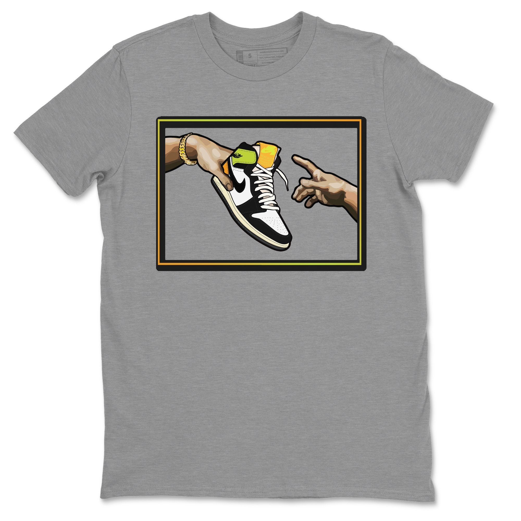 Adam's Creation Unisex Tops - Air Jordan 1 Volt Gold