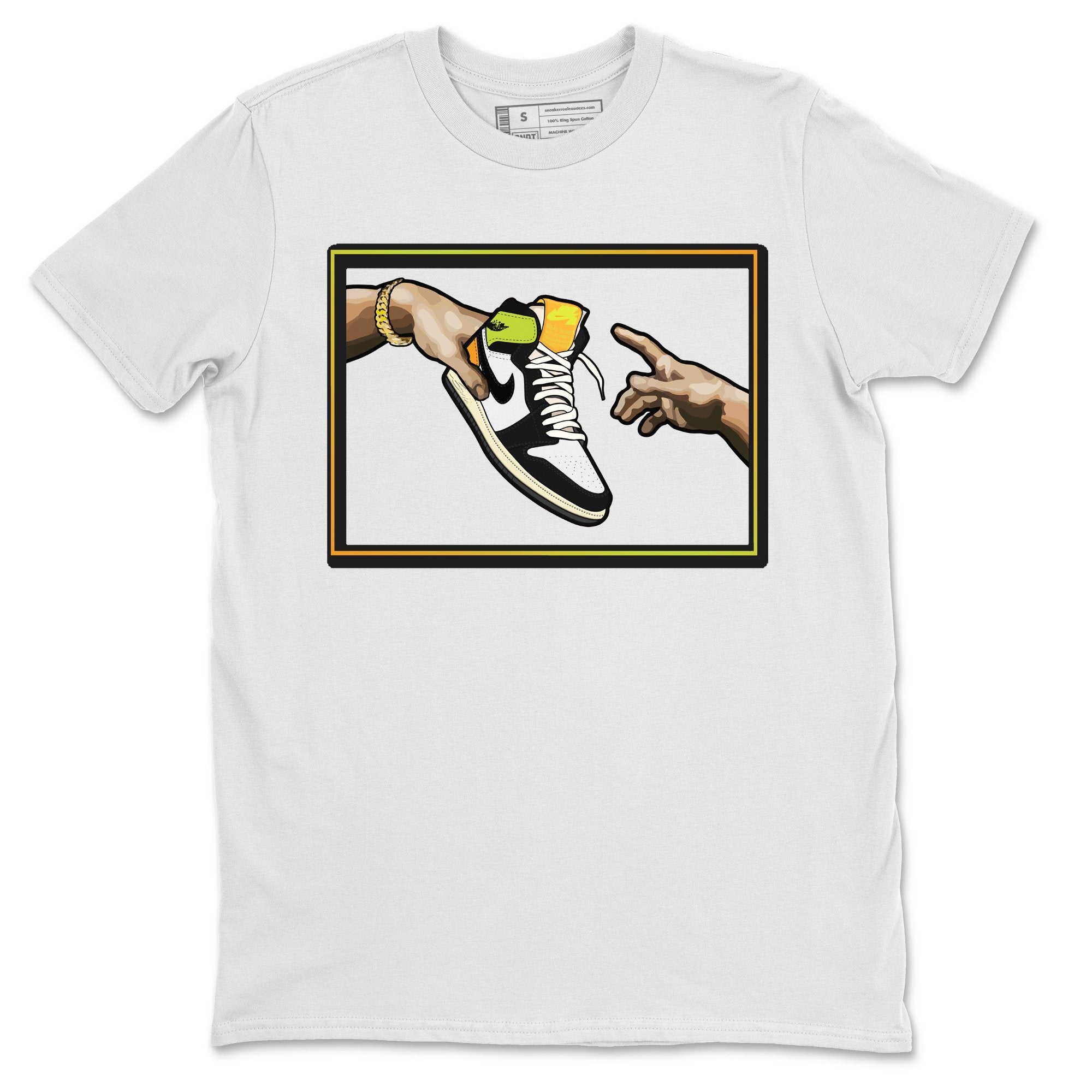 Adam's Creation Unisex Tops - Air Jordan 1 Volt Gold