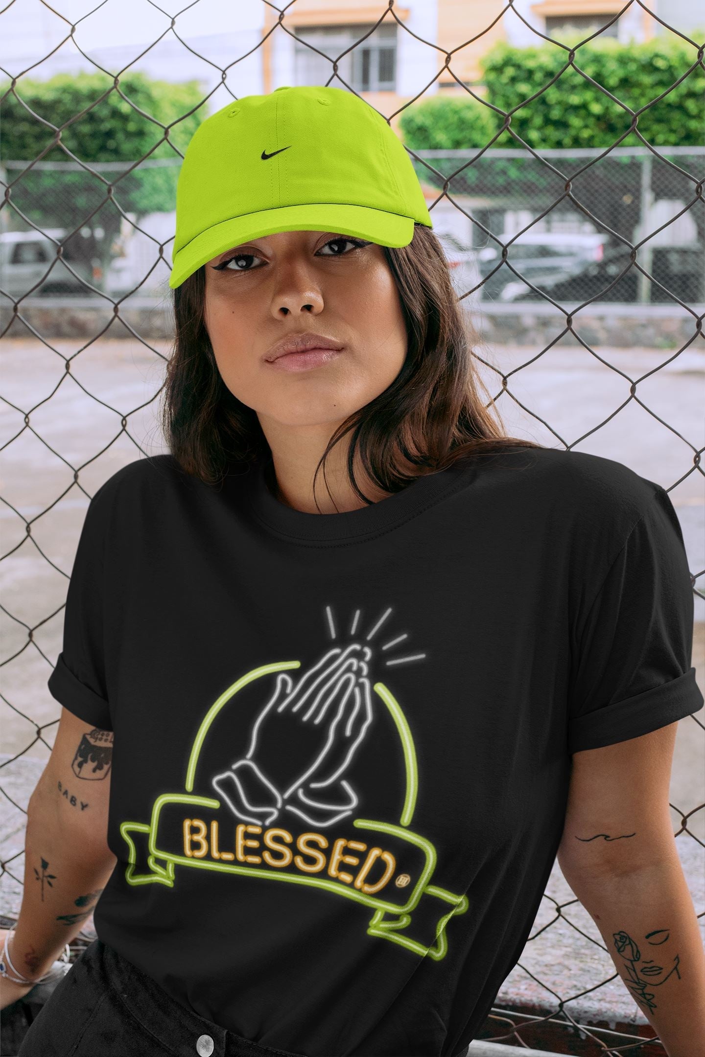 Blessed Unisex Tops - Air Jordan 1 Volt Gold