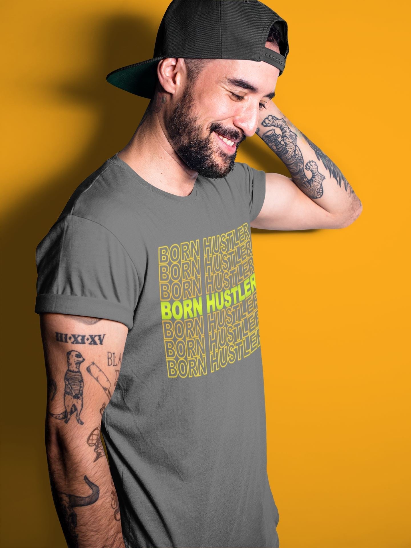 Born Hustler Unisex Tops - Air Jordan 1 Volt Gold
