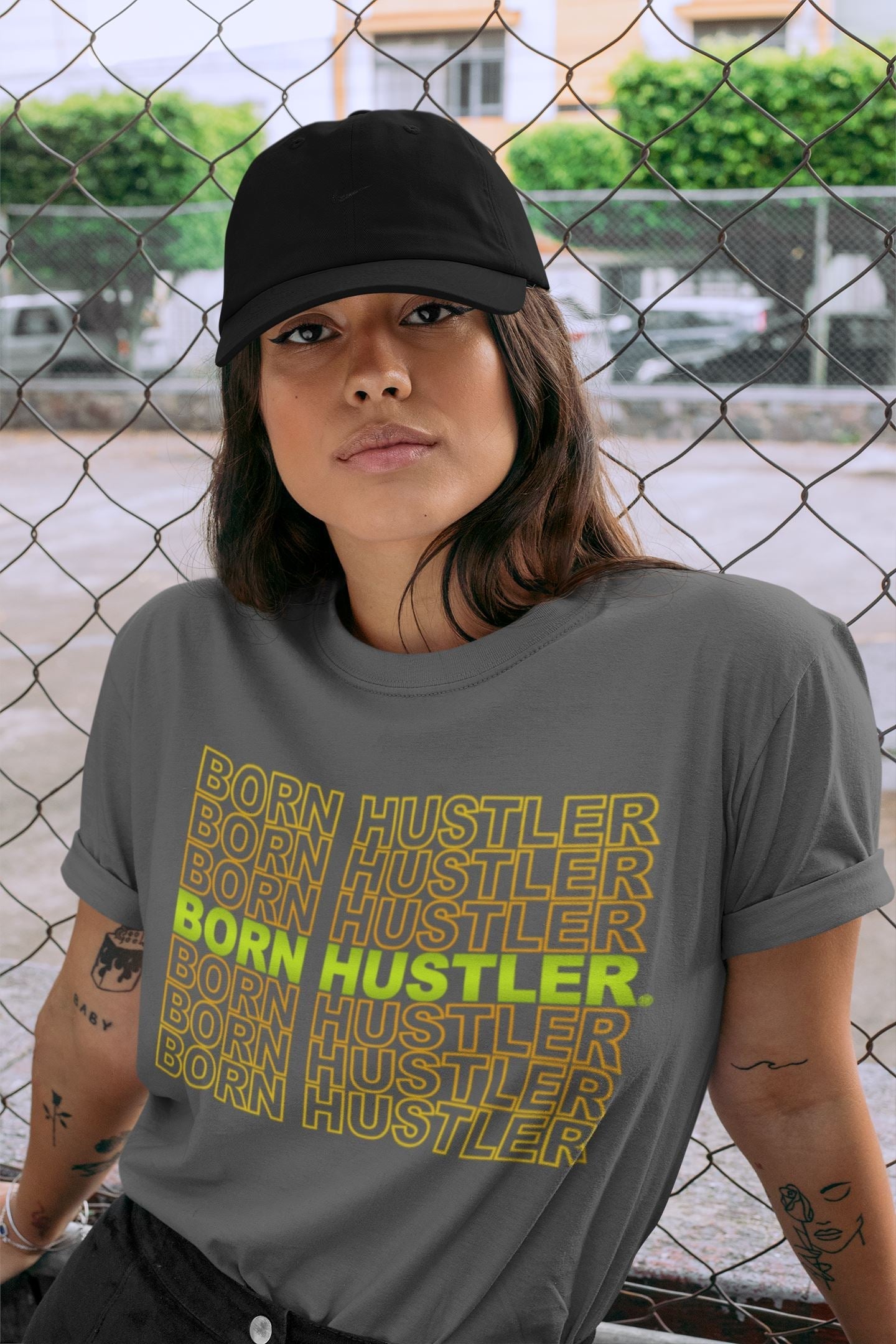 Born Hustler Unisex Tops - Air Jordan 1 Volt Gold