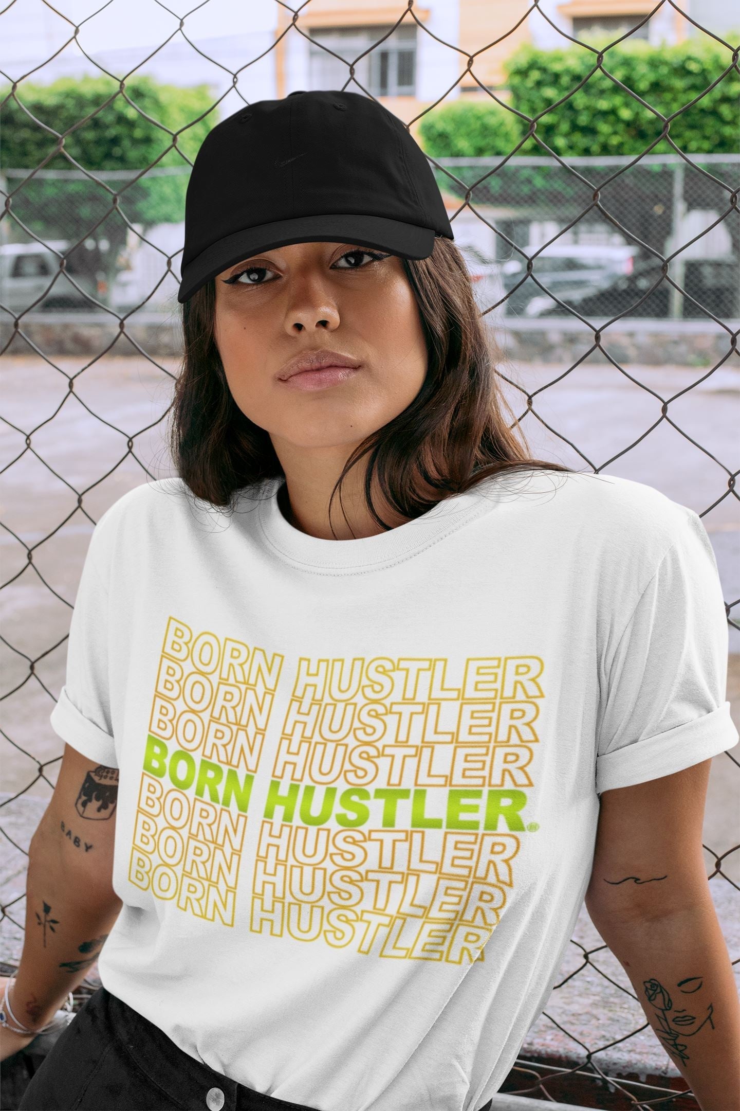 Born Hustler Unisex Tops - Air Jordan 1 Volt Gold