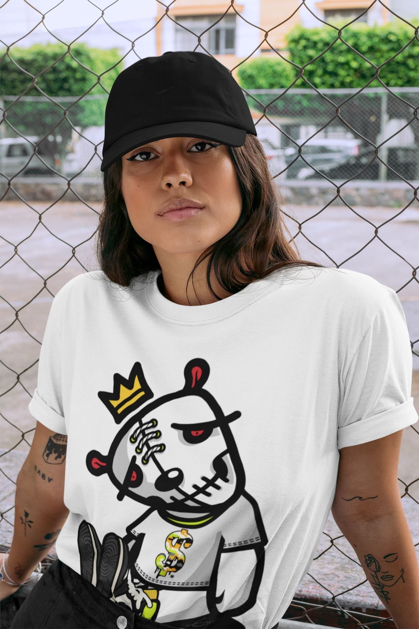 Dead Dolls Unisex Tops - Air Jordan 1 Volt Gold