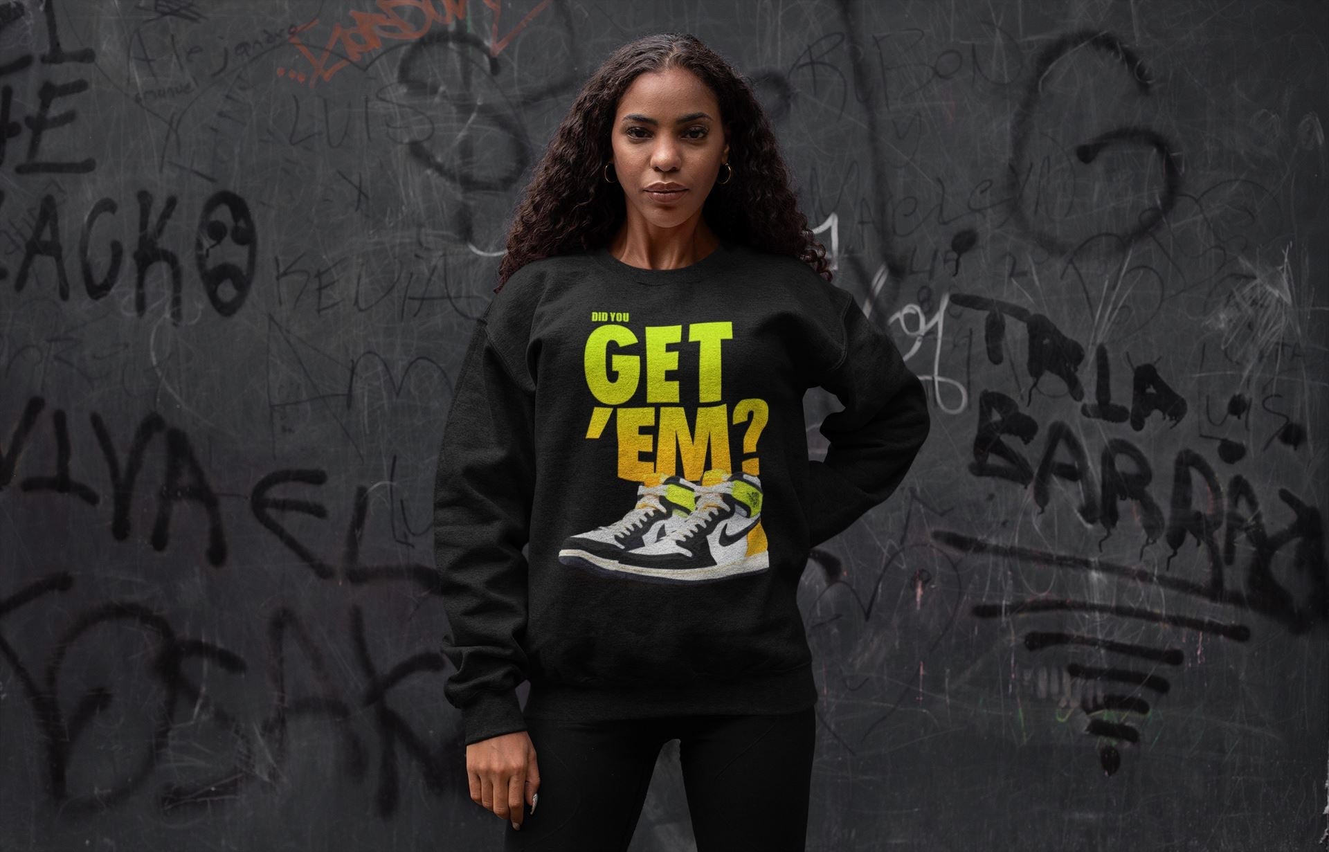 Did You Get 'Em Unisex Tops - Air Jordan 1 Volt Gold