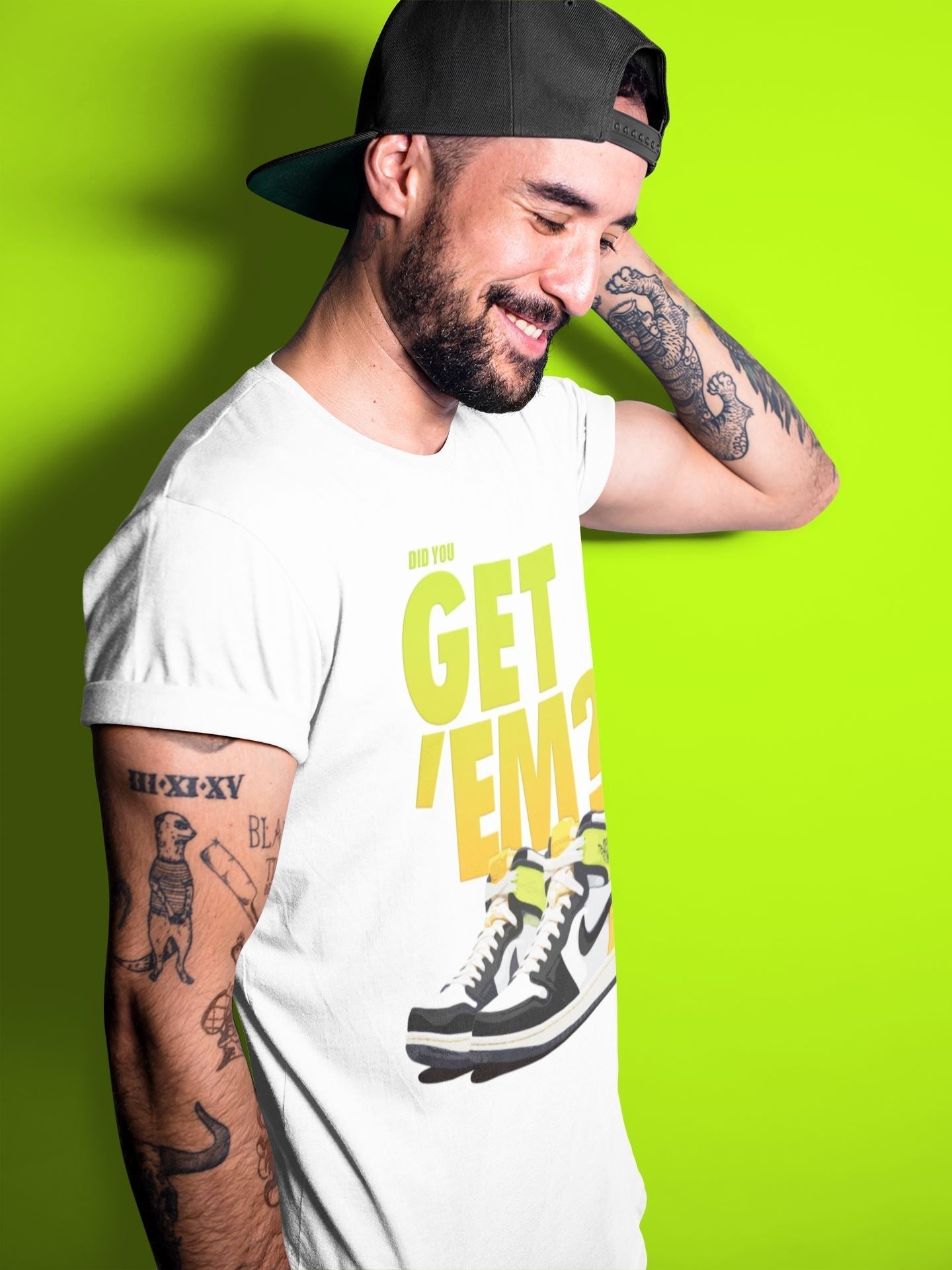Did You Get 'Em Unisex Tops - Air Jordan 1 Volt Gold