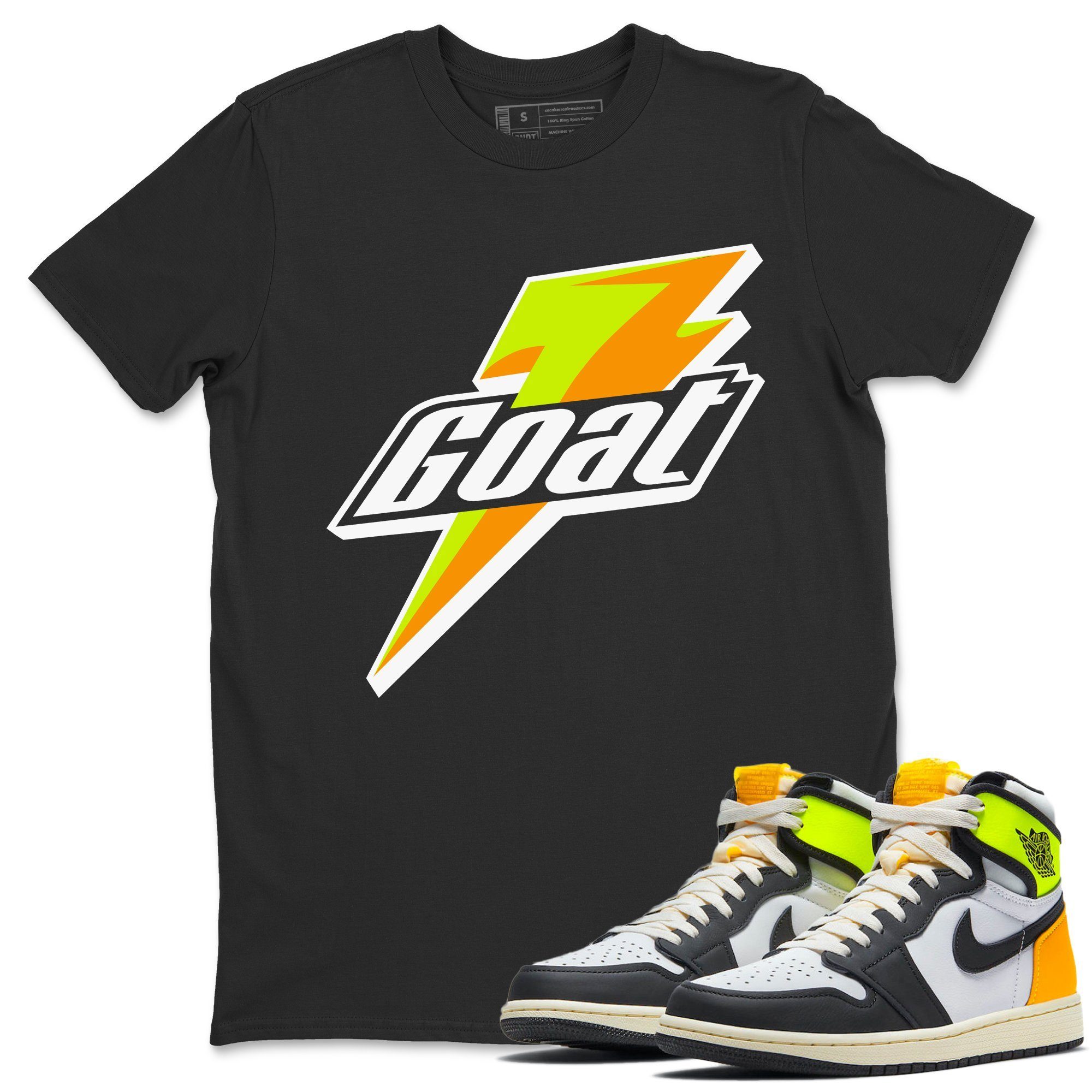 Goat Unisex Tops - Air Jordan 1 Volt Gold