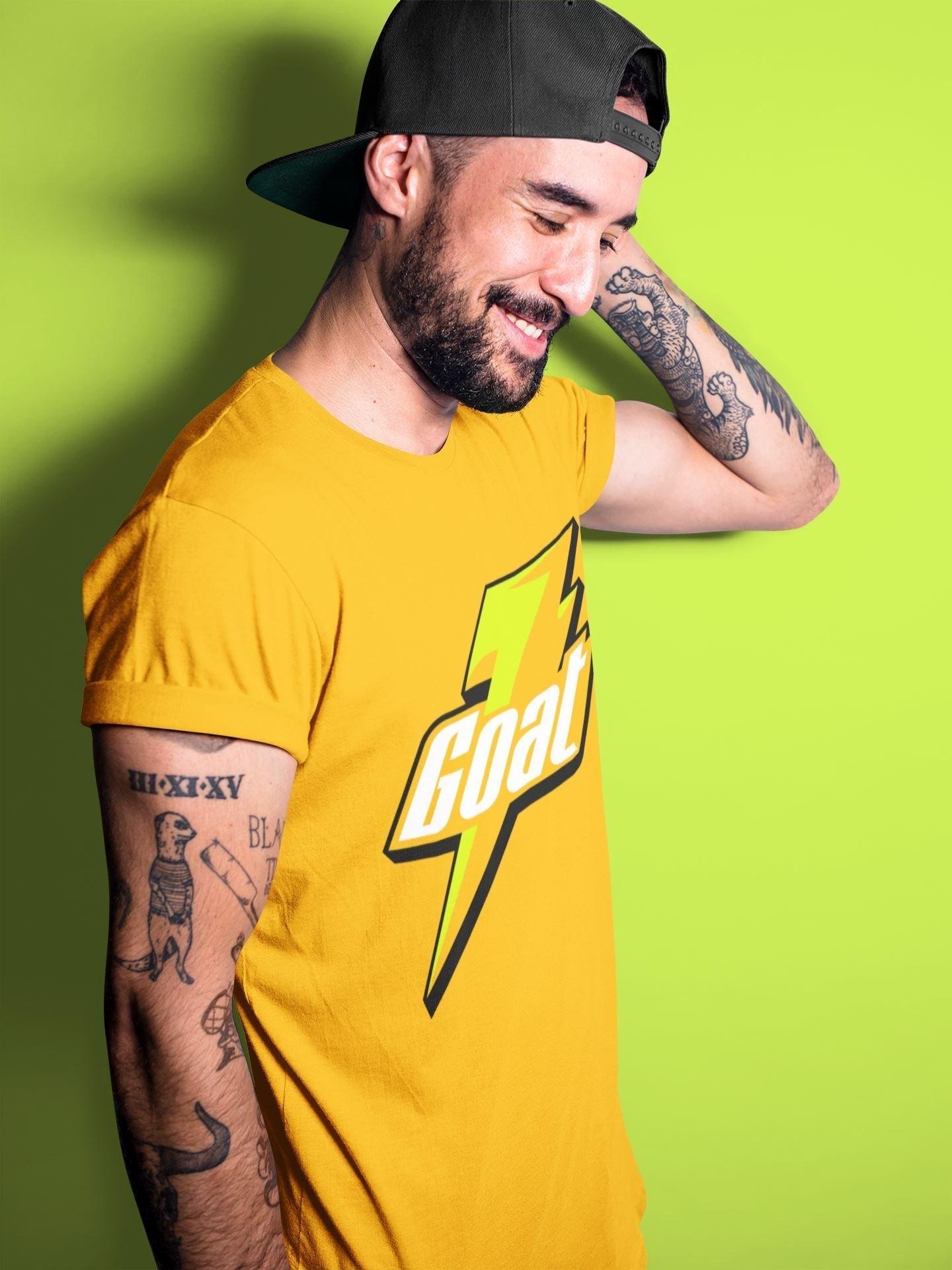 Goat Unisex Tops - Air Jordan 1 Volt Gold