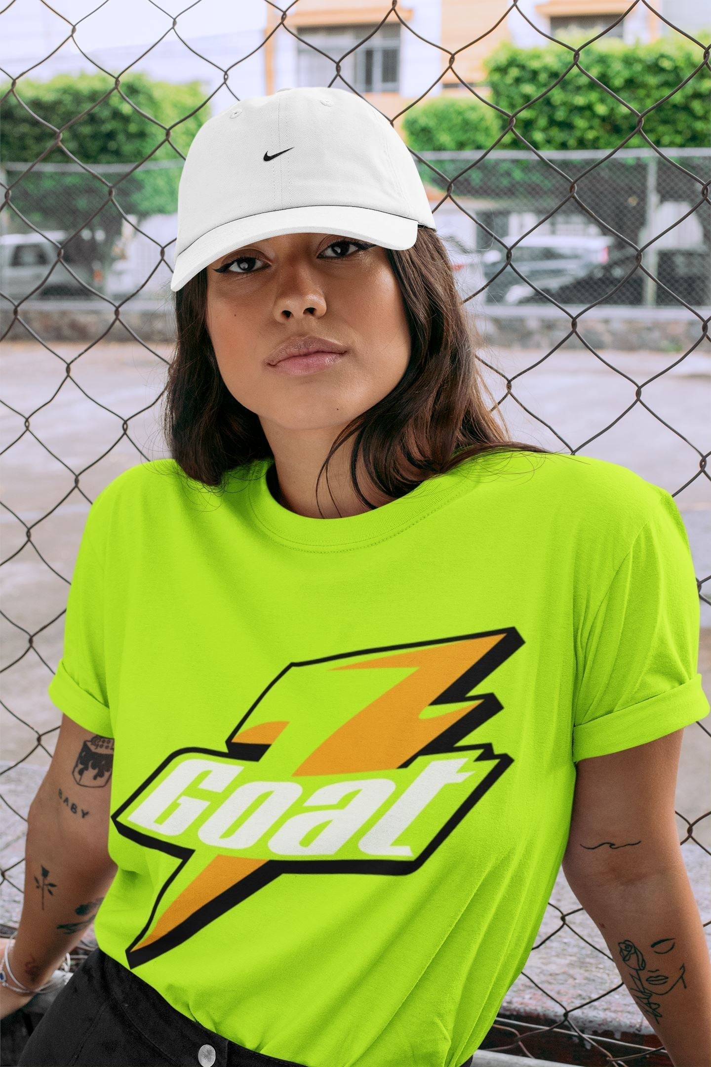 Goat Unisex Tops - Air Jordan 1 Volt Gold