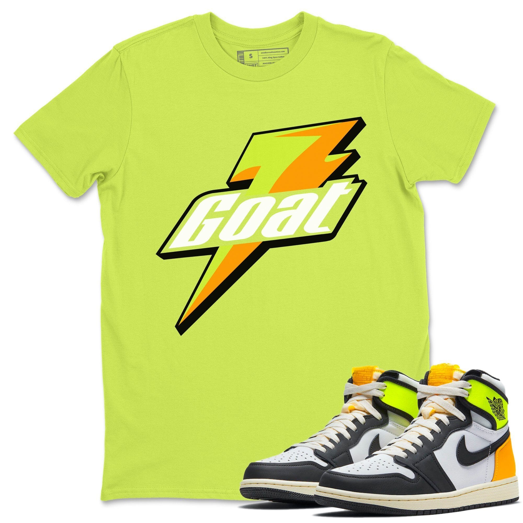 Goat Unisex Tops - Air Jordan 1 Volt Gold