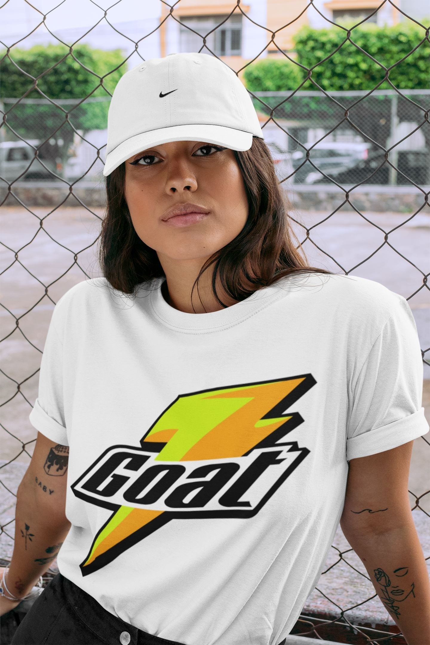 Goat Unisex Tops - Air Jordan 1 Volt Gold