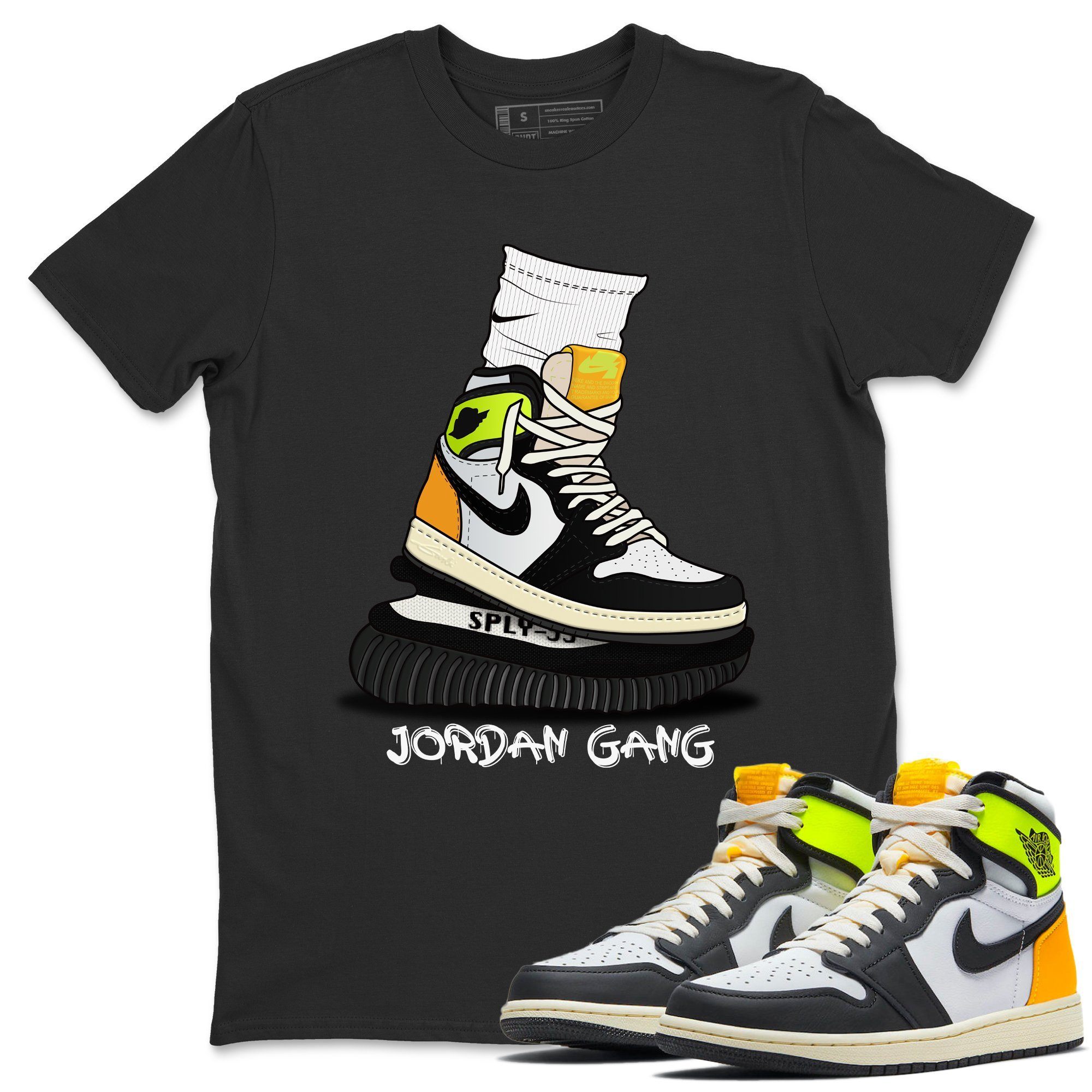 Air Jordan Gang Unisex Tops - Air Jordan 1 Volt Gold