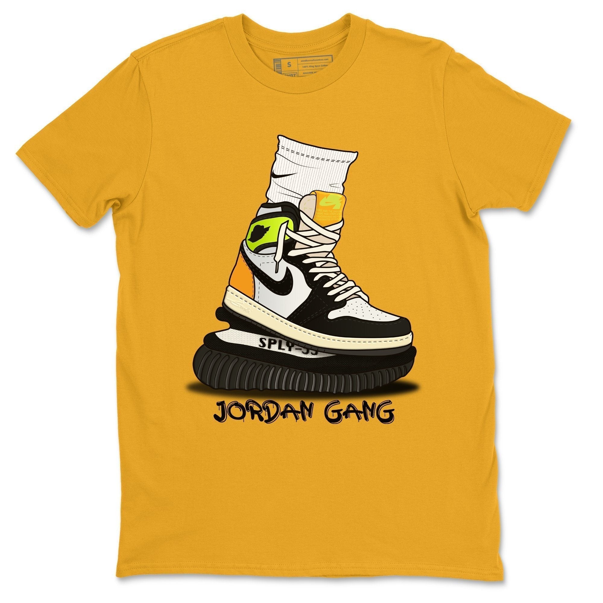 Air Jordan Gang Unisex Tops - Air Jordan 1 Volt Gold
