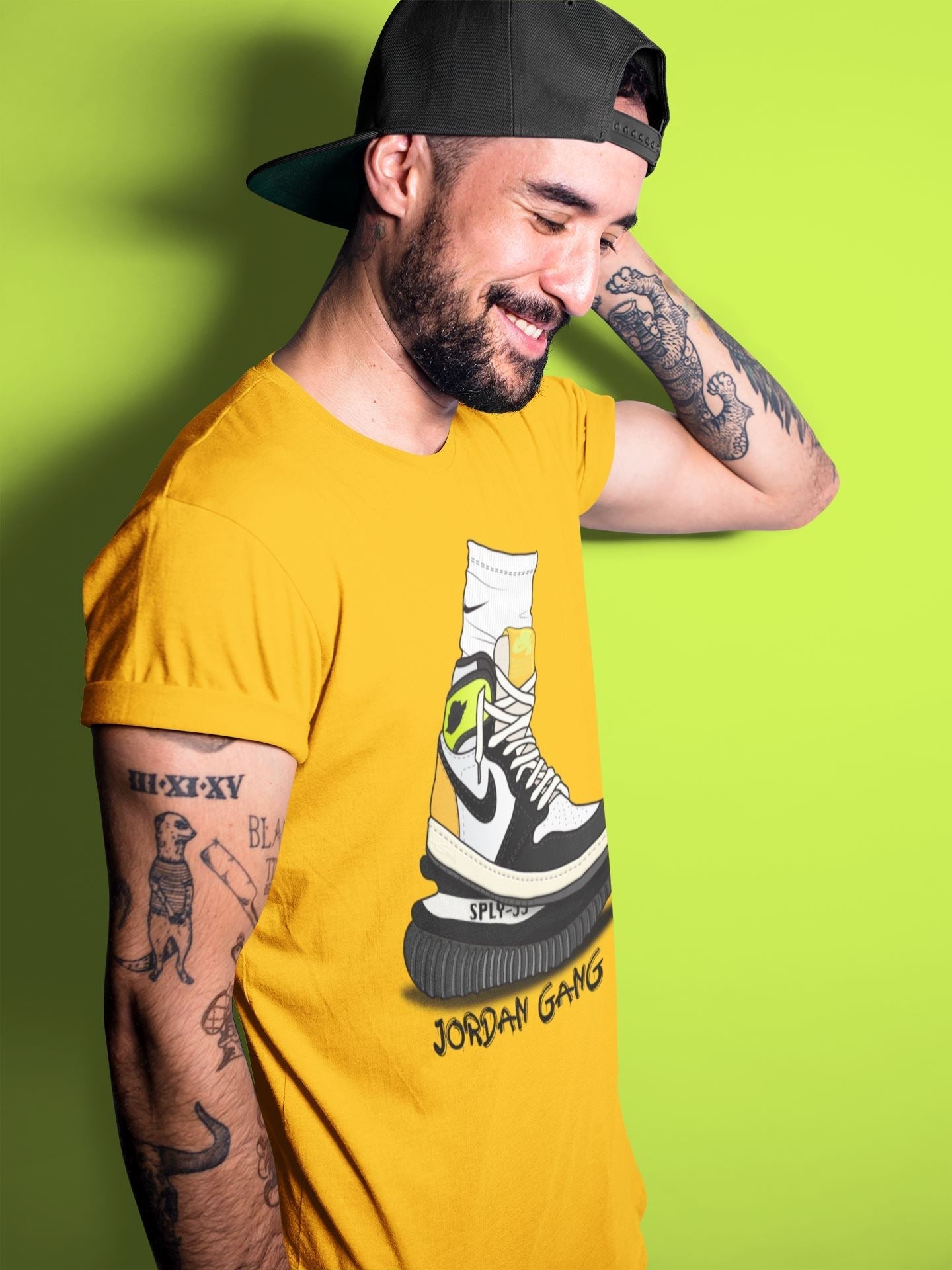 Air Jordan Gang Unisex Tops - Air Jordan 1 Volt Gold