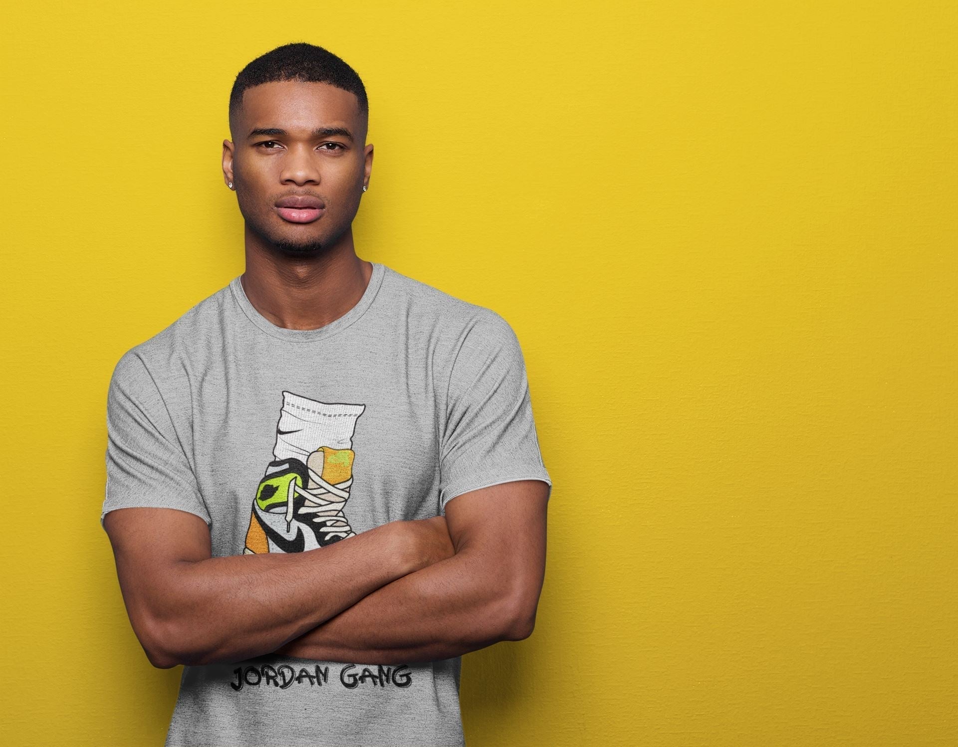 Air Jordan Gang Unisex Tops - Air Jordan 1 Volt Gold