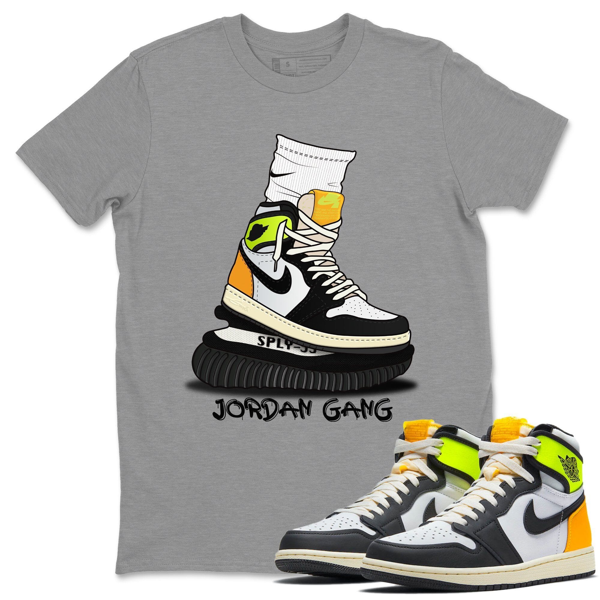 Air Jordan Gang Unisex Tops - Air Jordan 1 Volt Gold
