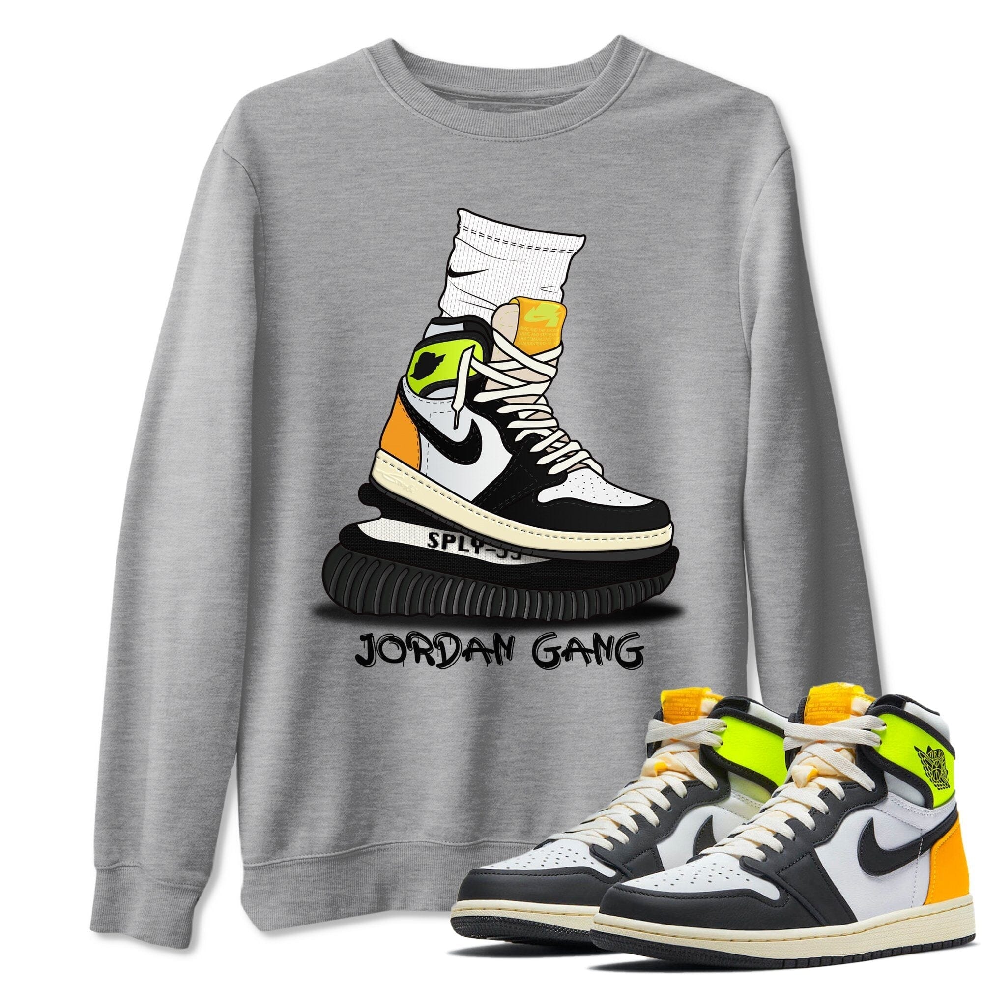 Air Jordan Gang Unisex Tops - Air Jordan 1 Volt Gold