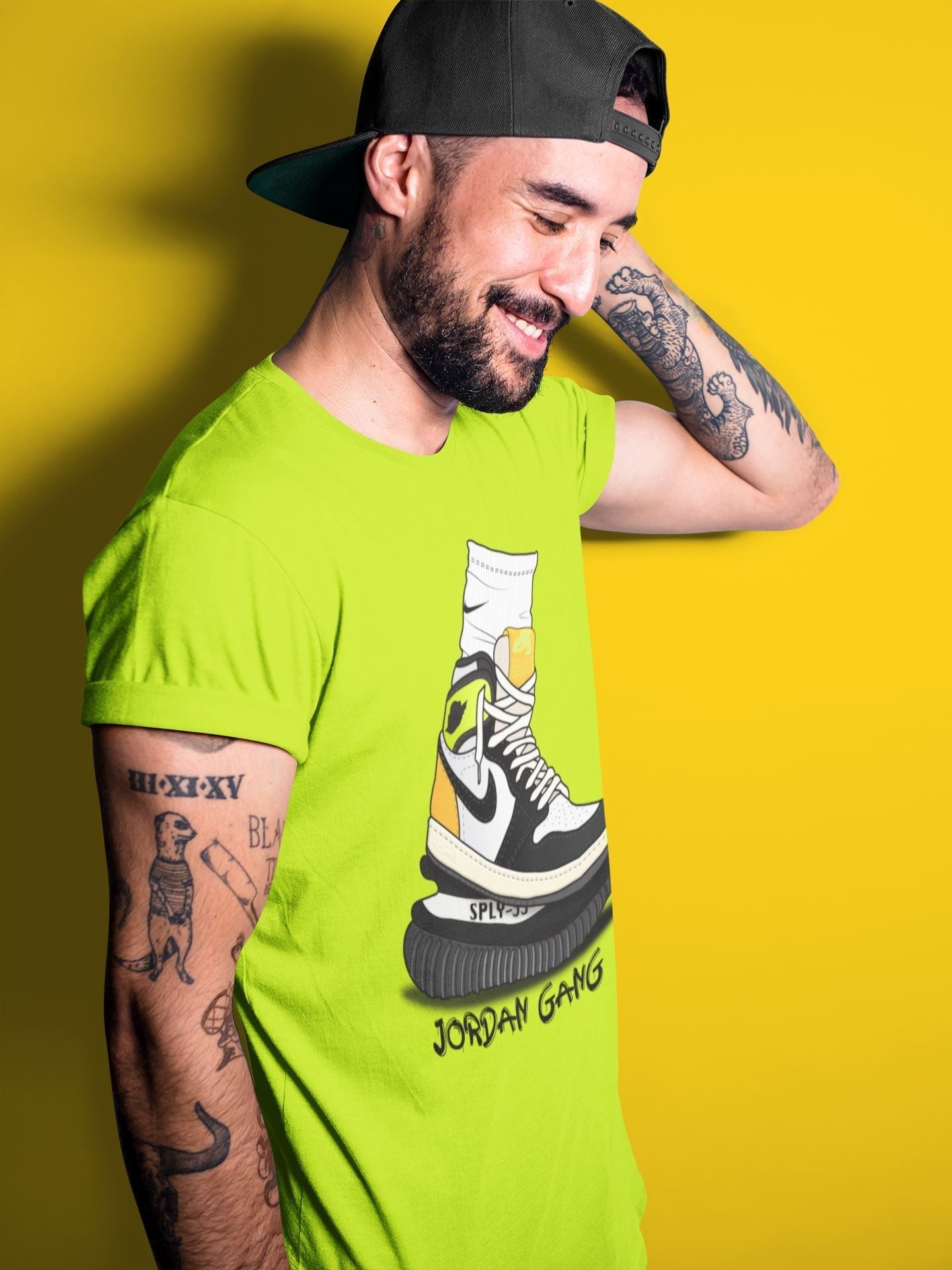 Air Jordan Gang Unisex Tops - Air Jordan 1 Volt Gold