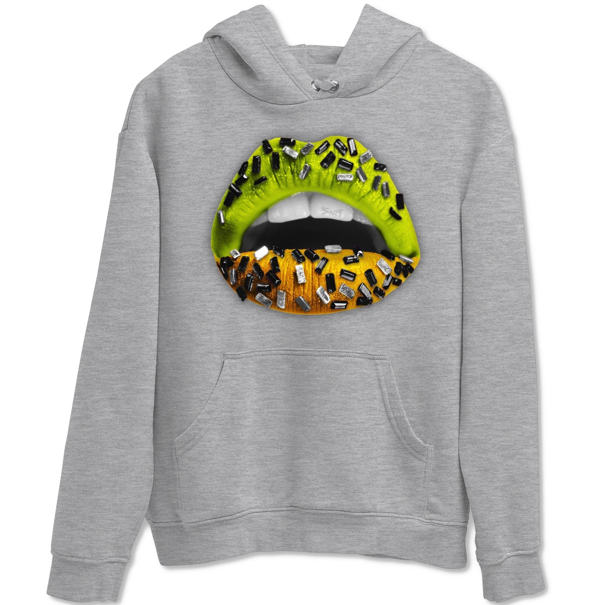 Lips Jewel Unisex Tops - Air Jordan 1 Volt Gold