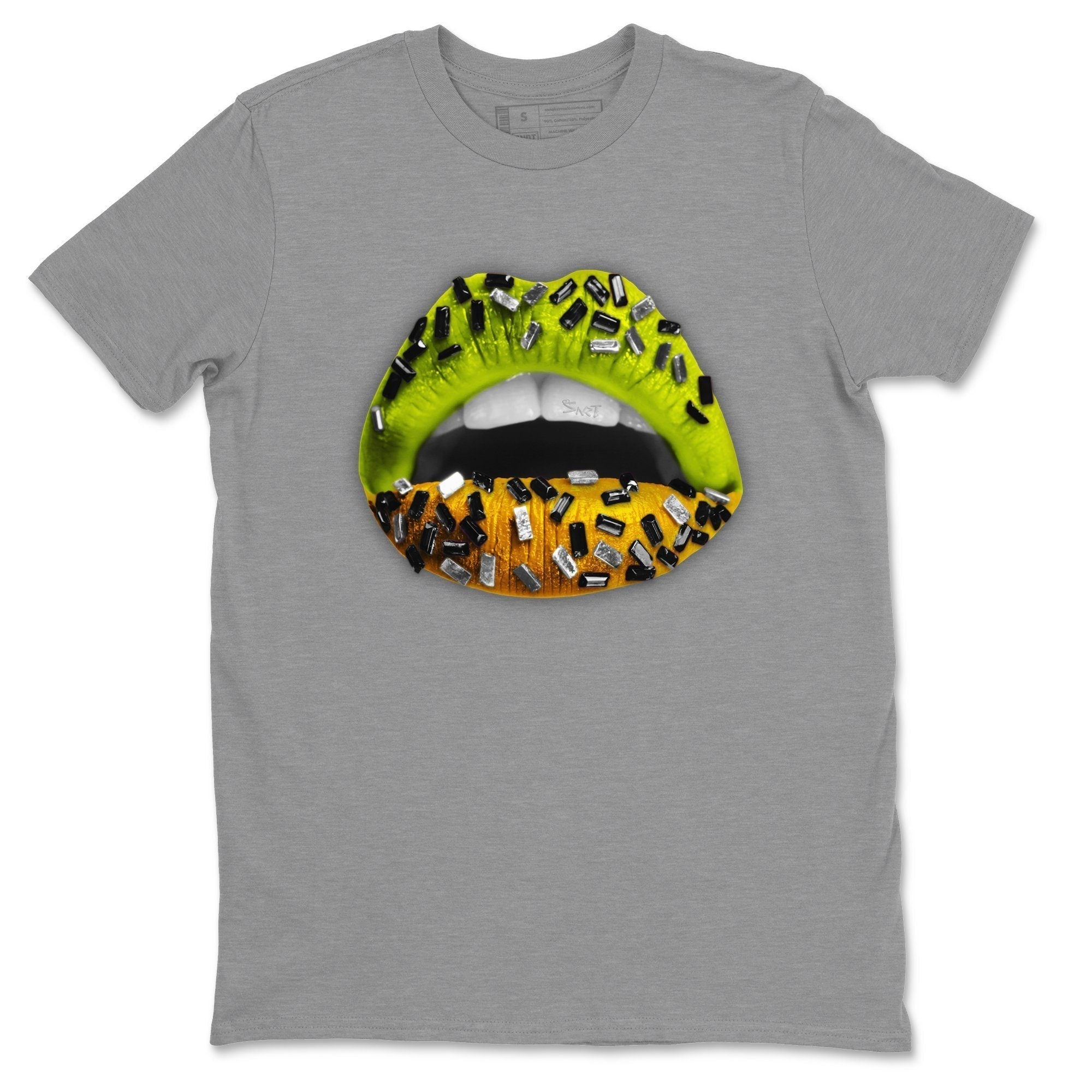 Lips Jewel Unisex Tops - Air Jordan 1 Volt Gold