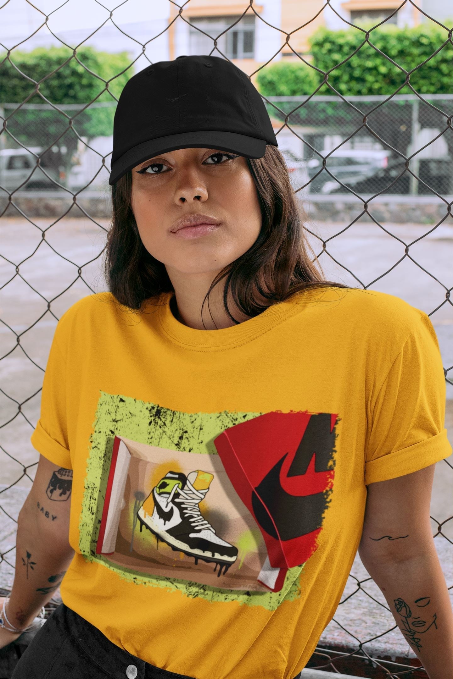 New Kicks Unisex Tops - Air Jordan 1 Volt Gold