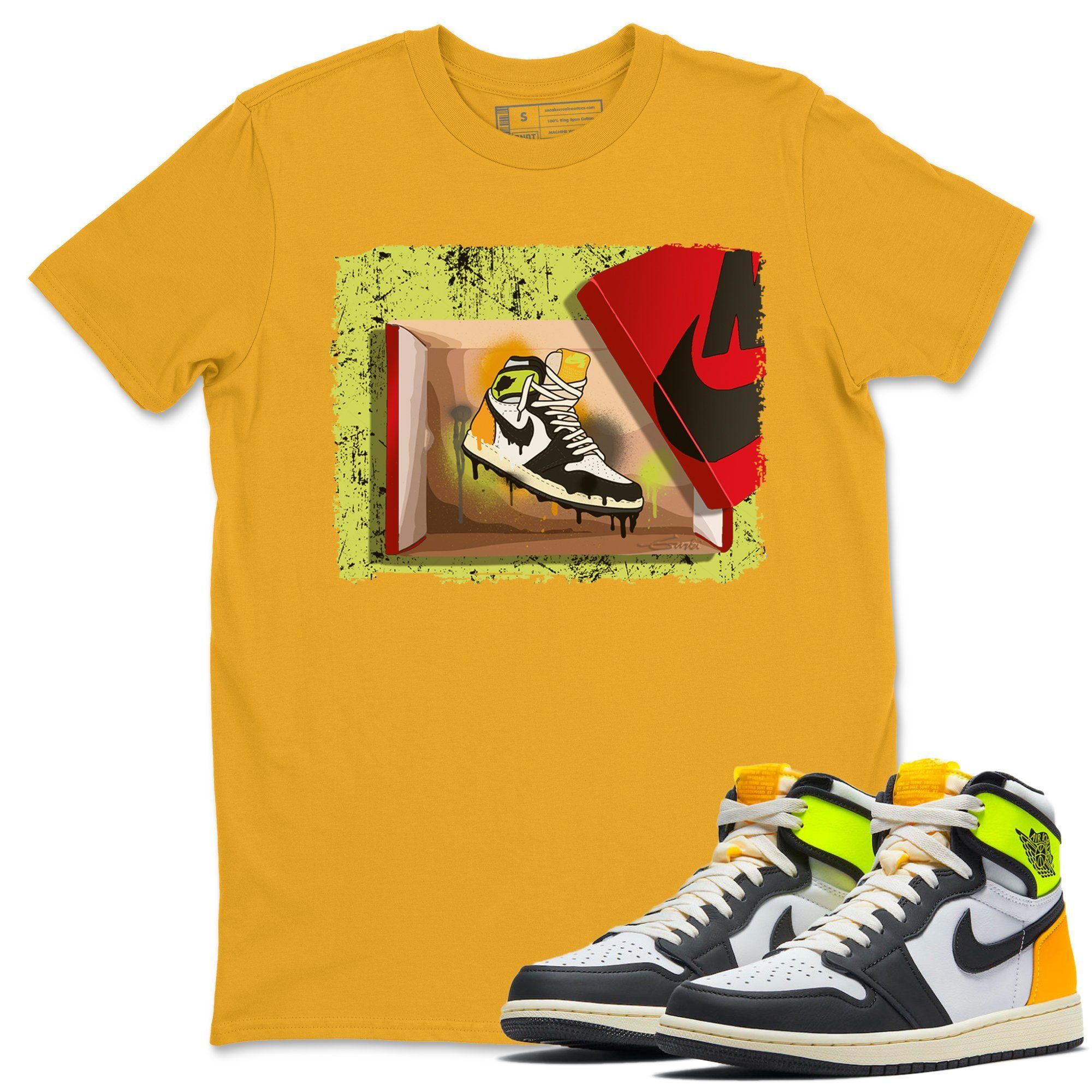 New Kicks Unisex Tops - Air Jordan 1 Volt Gold