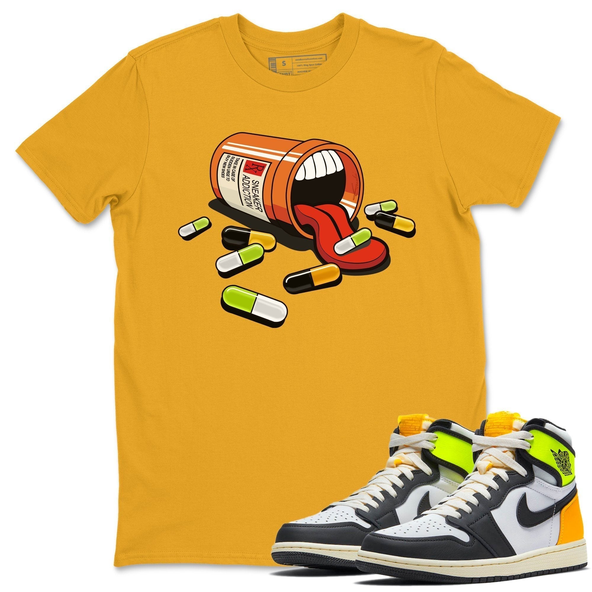 snkmatch Addiction Unisex Tops - Air Jordan 1 Volt Gold