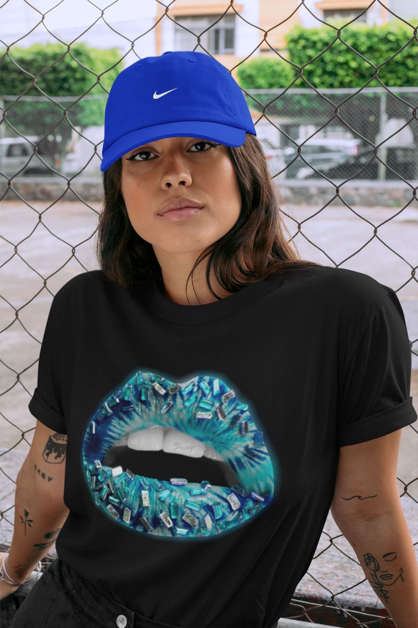 Lips Jewel Unisex Tops - Air Jordan 1 Tie-Dye