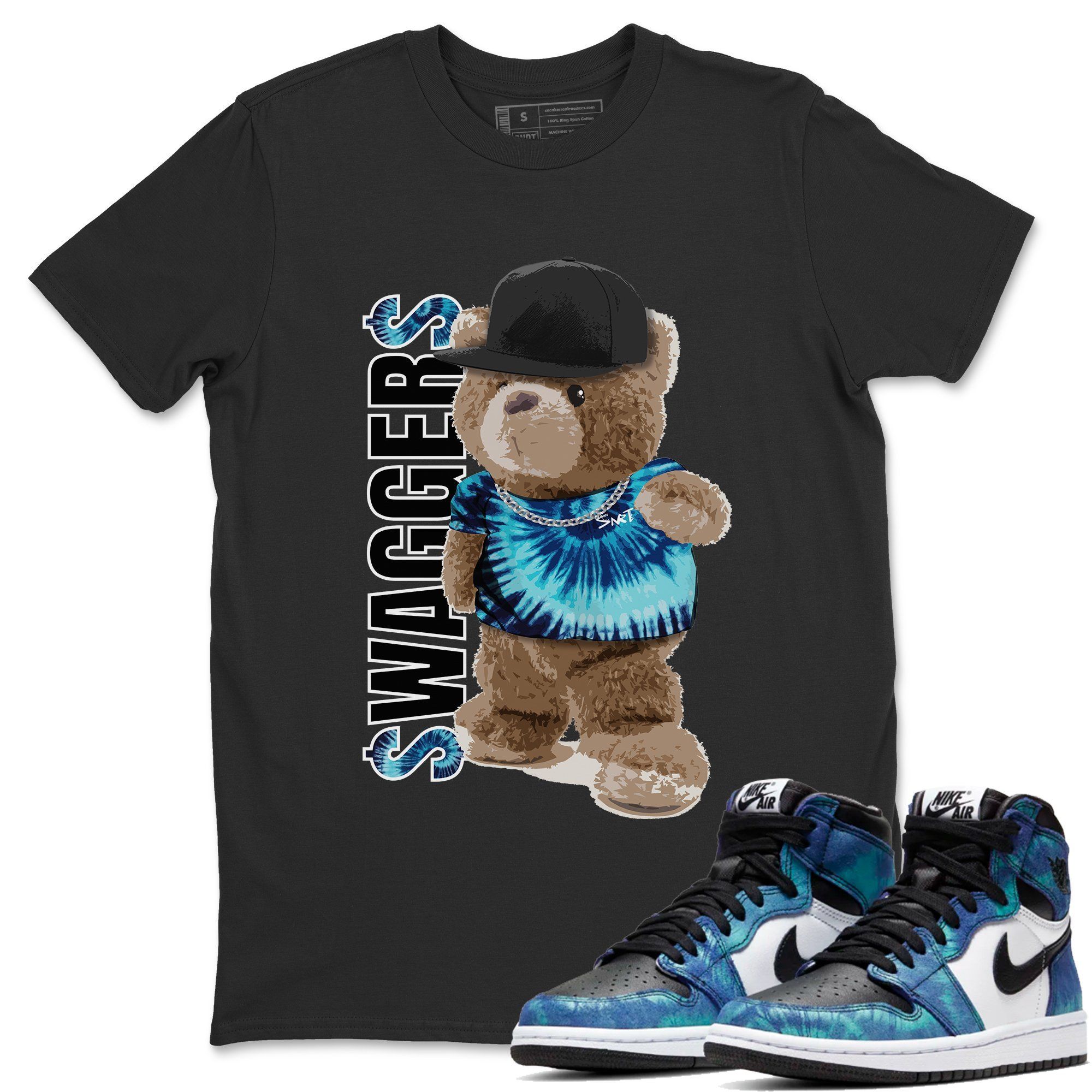 Bear Swaggers Unisex Tops - Air Jordan 1 Tie-Dye