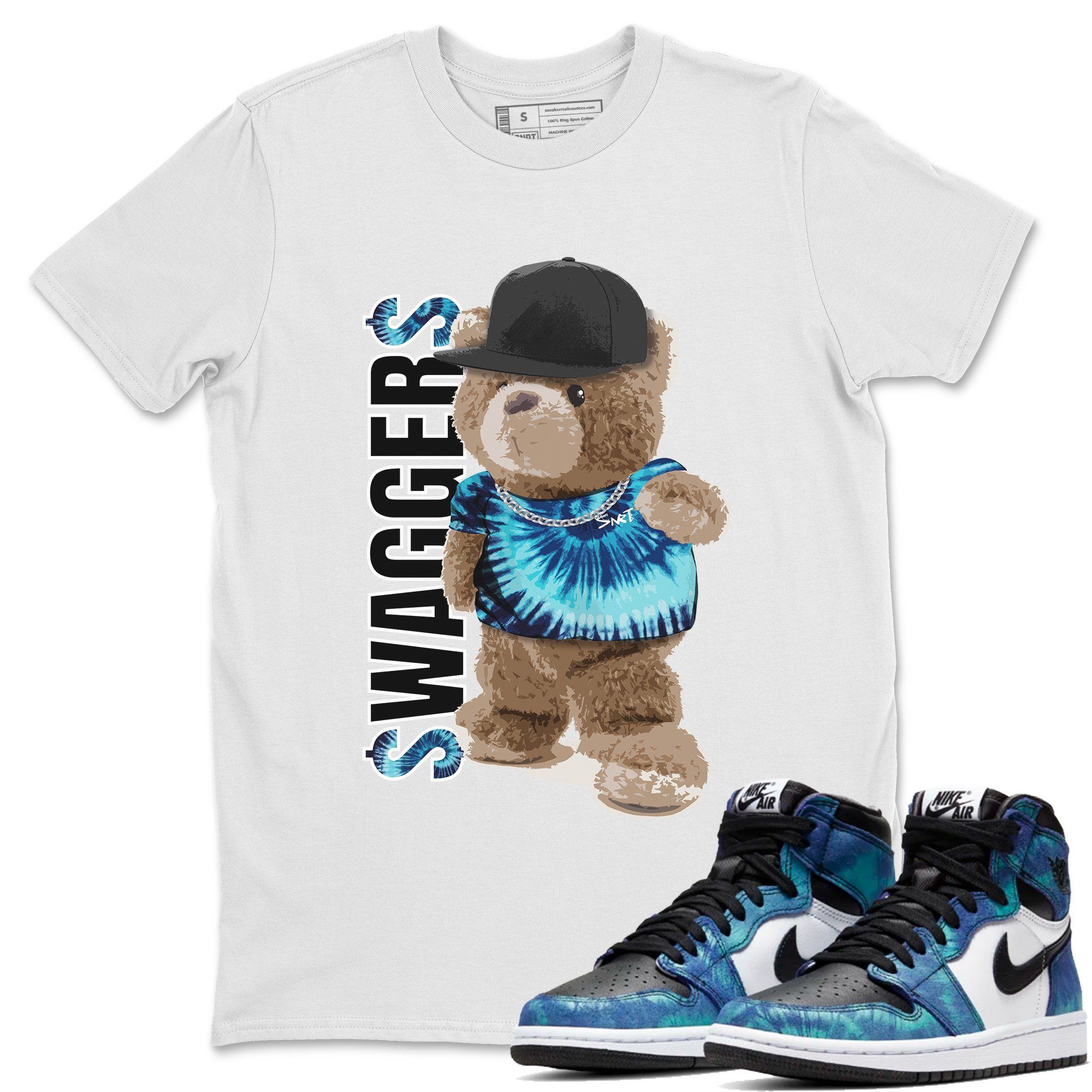 Bear Swaggers Unisex Tops - Air Jordan 1 Tie-Dye