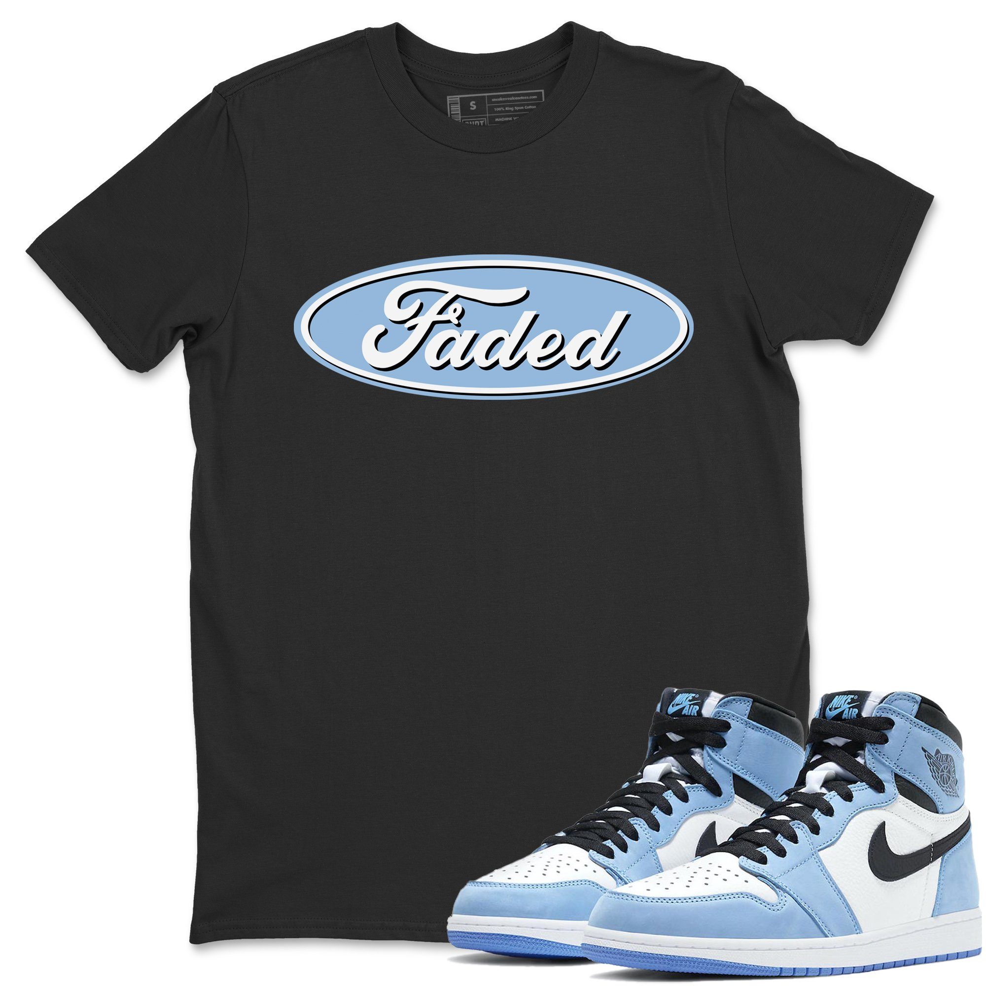Faded Unisex Tops - Air Jordan 1 University Blue