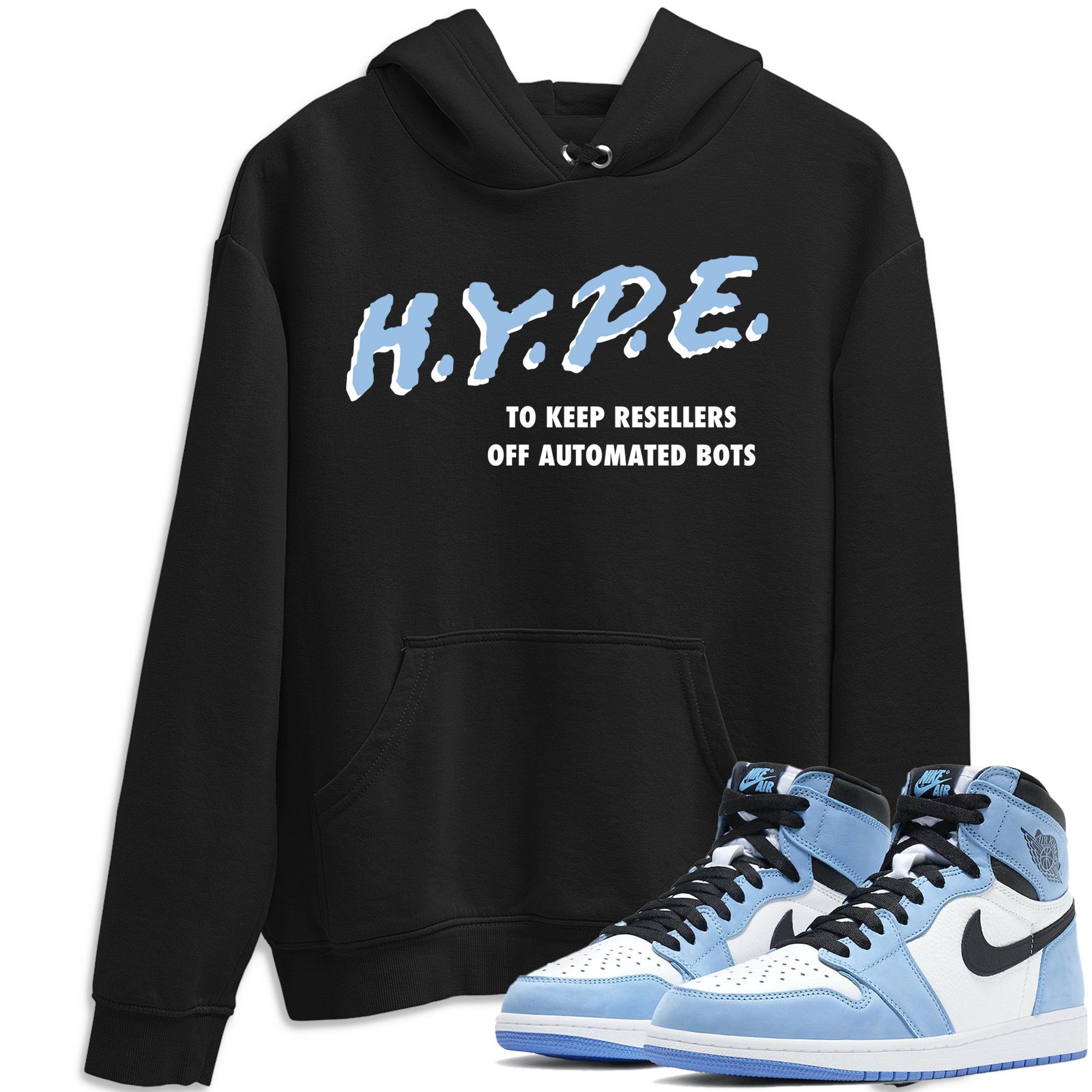 Hype Unisex Tops - Air Jordan 1 University Blue