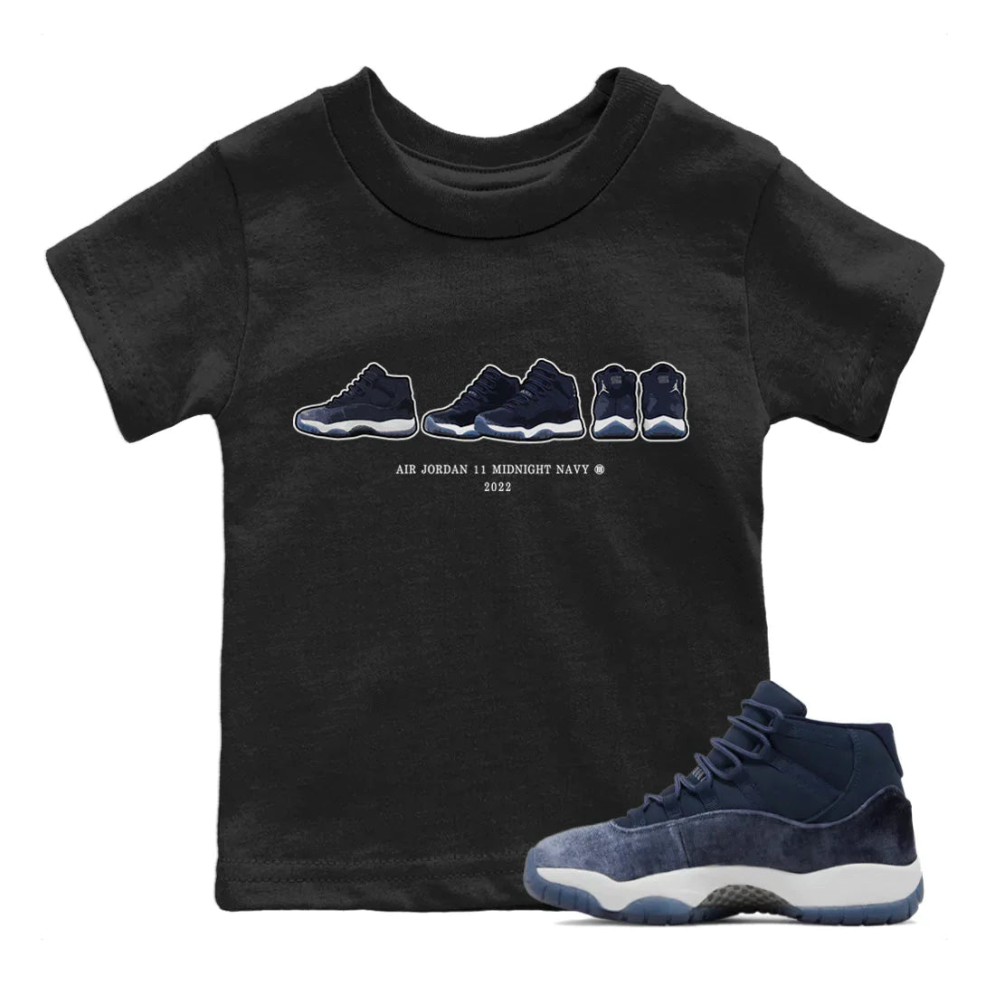 snkmatch Prelude Kids Tops - Air Jordan 11 Midnight Navy