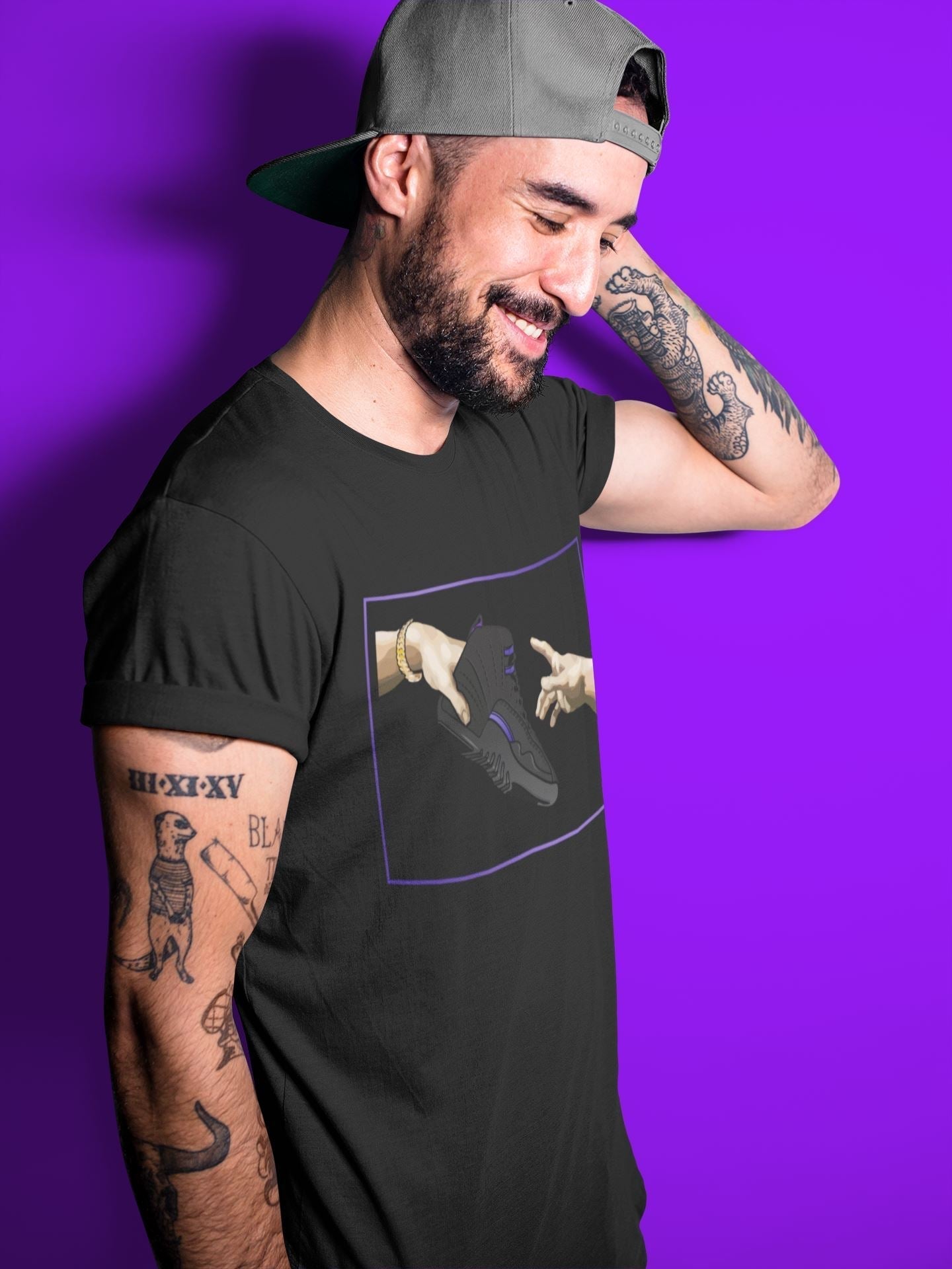 Adam's Creation Unisex Tops - Air Jordan 12 Dark Concord