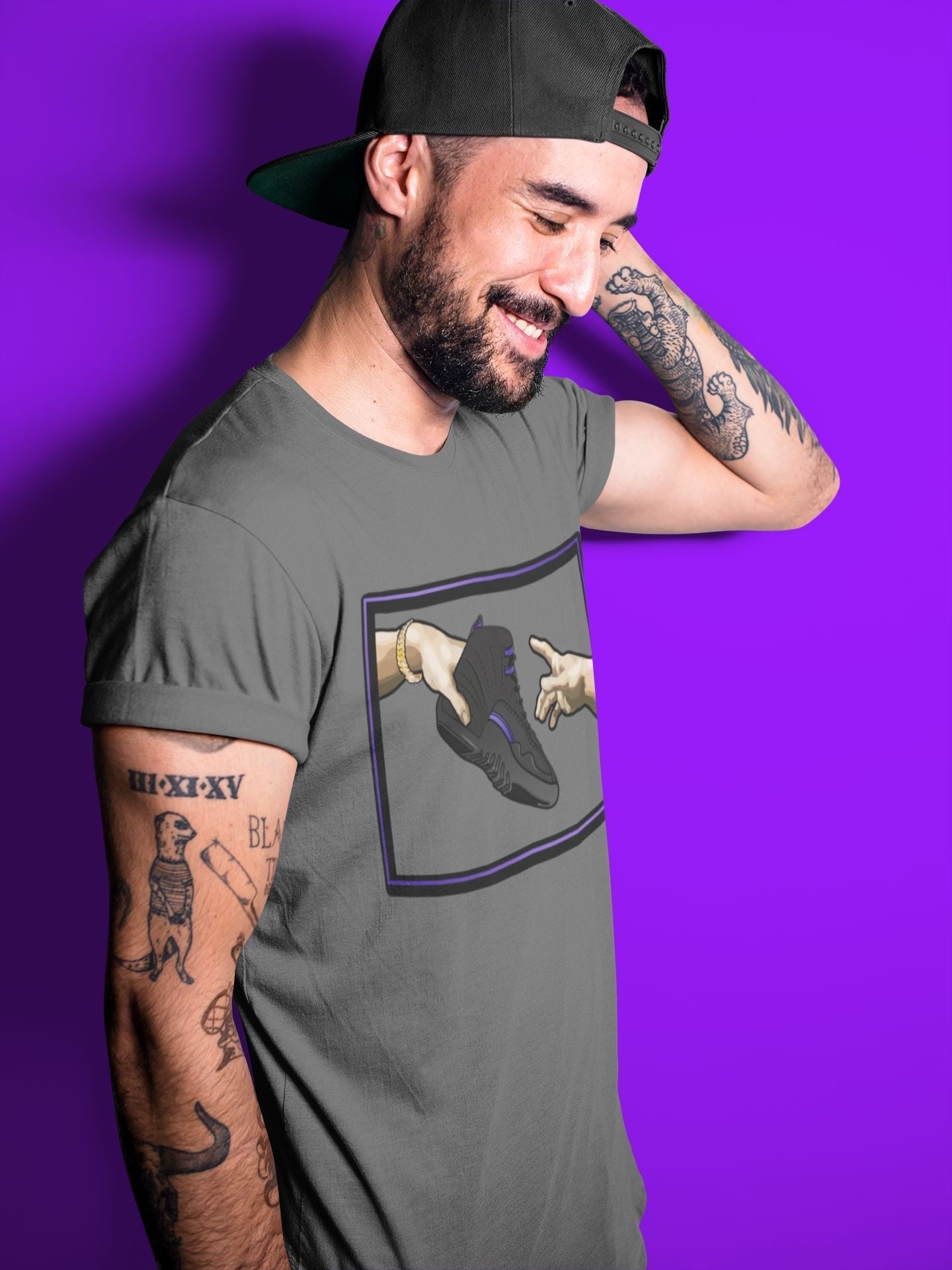 Adam's Creation Unisex Tops - Air Jordan 12 Dark Concord