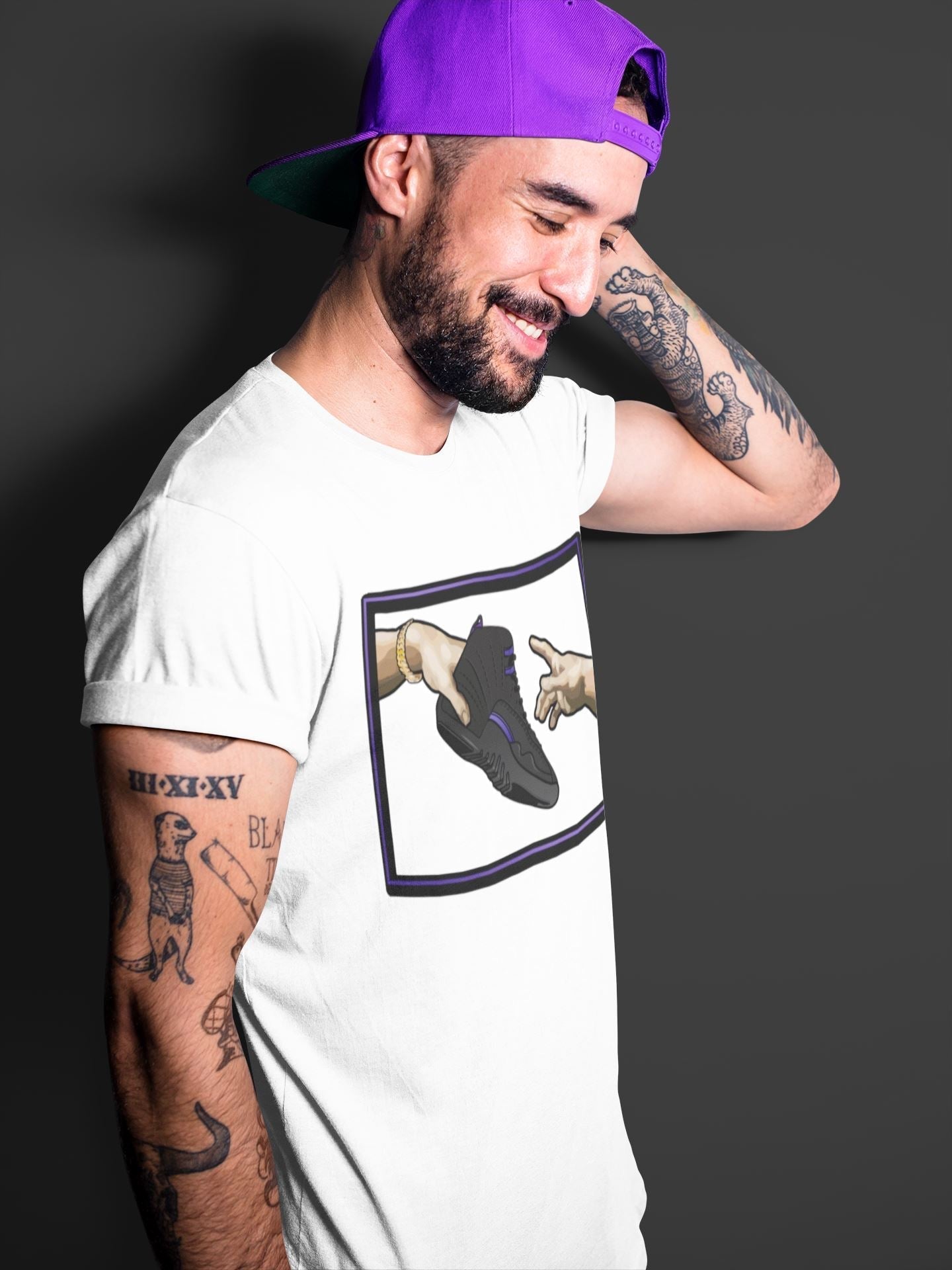 Adam's Creation Unisex Tops - Air Jordan 12 Dark Concord