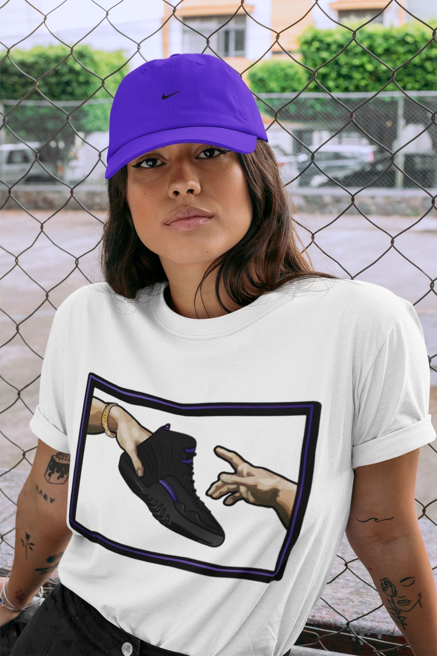 Adam's Creation Unisex Tops - Air Jordan 12 Dark Concord