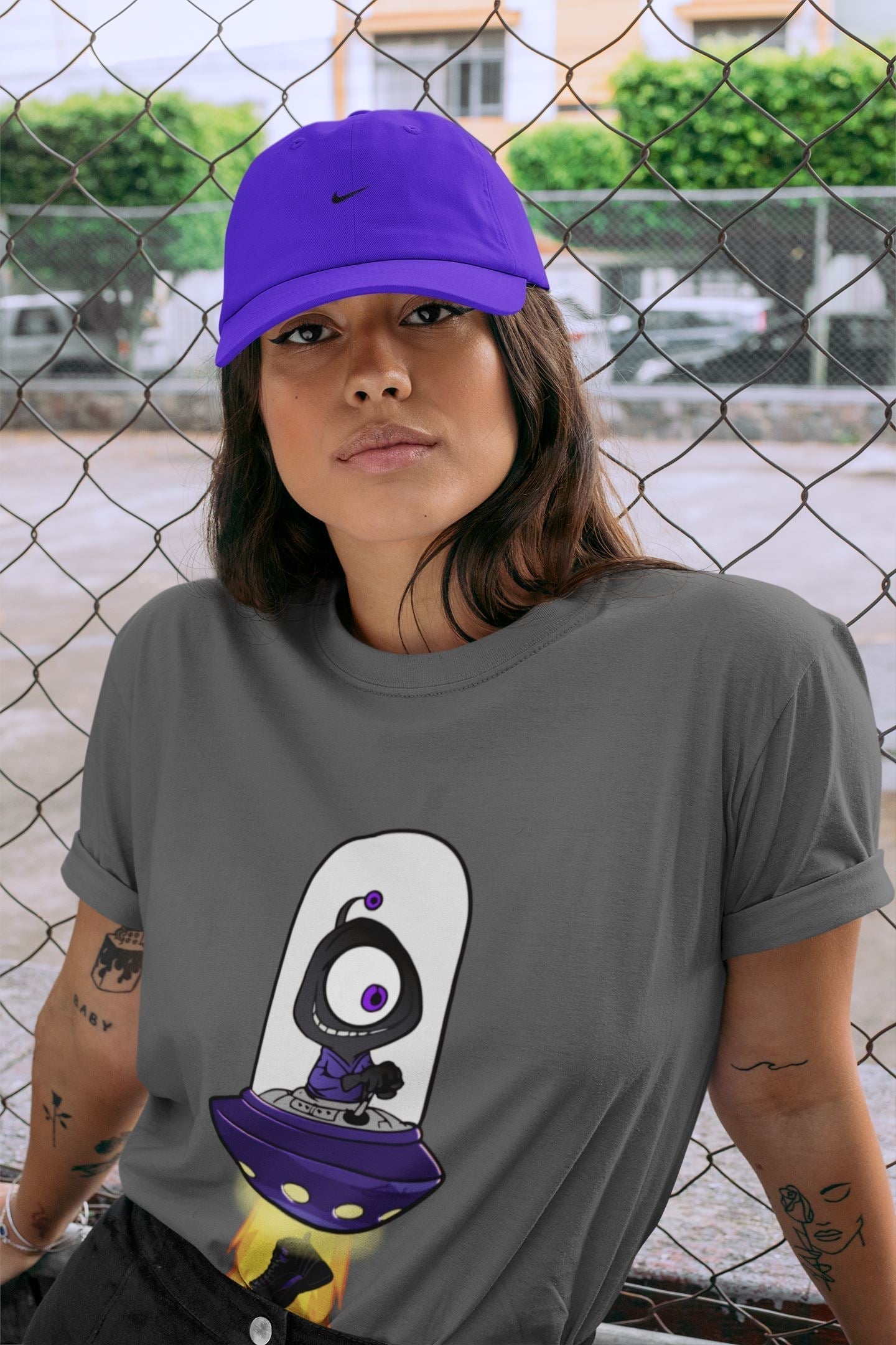 Alien Unisex Tops - Air Jordan 12 Dark Concord