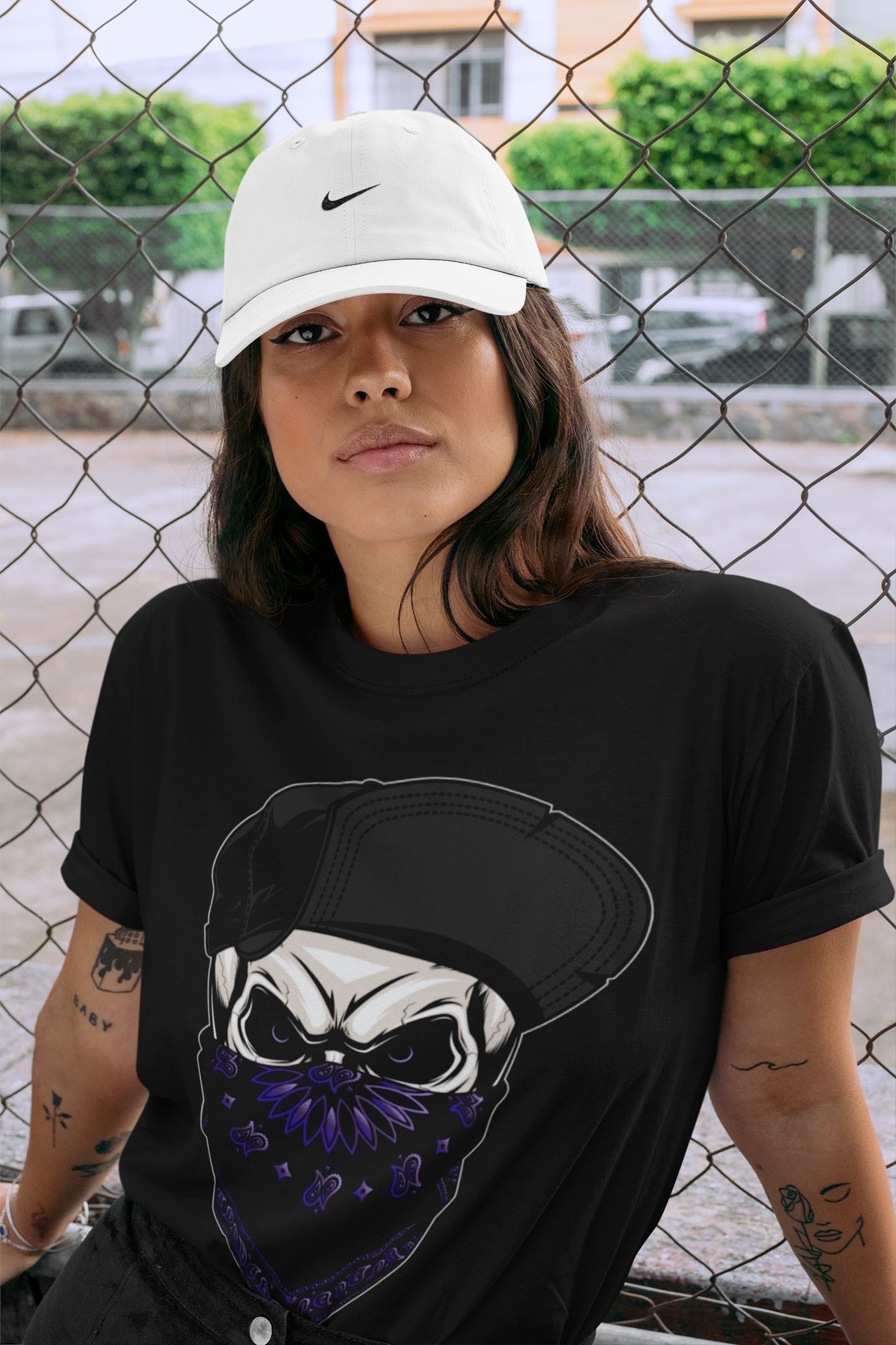 Skull Hat Unisex Tops - Air Jordan 12 Dark Concord