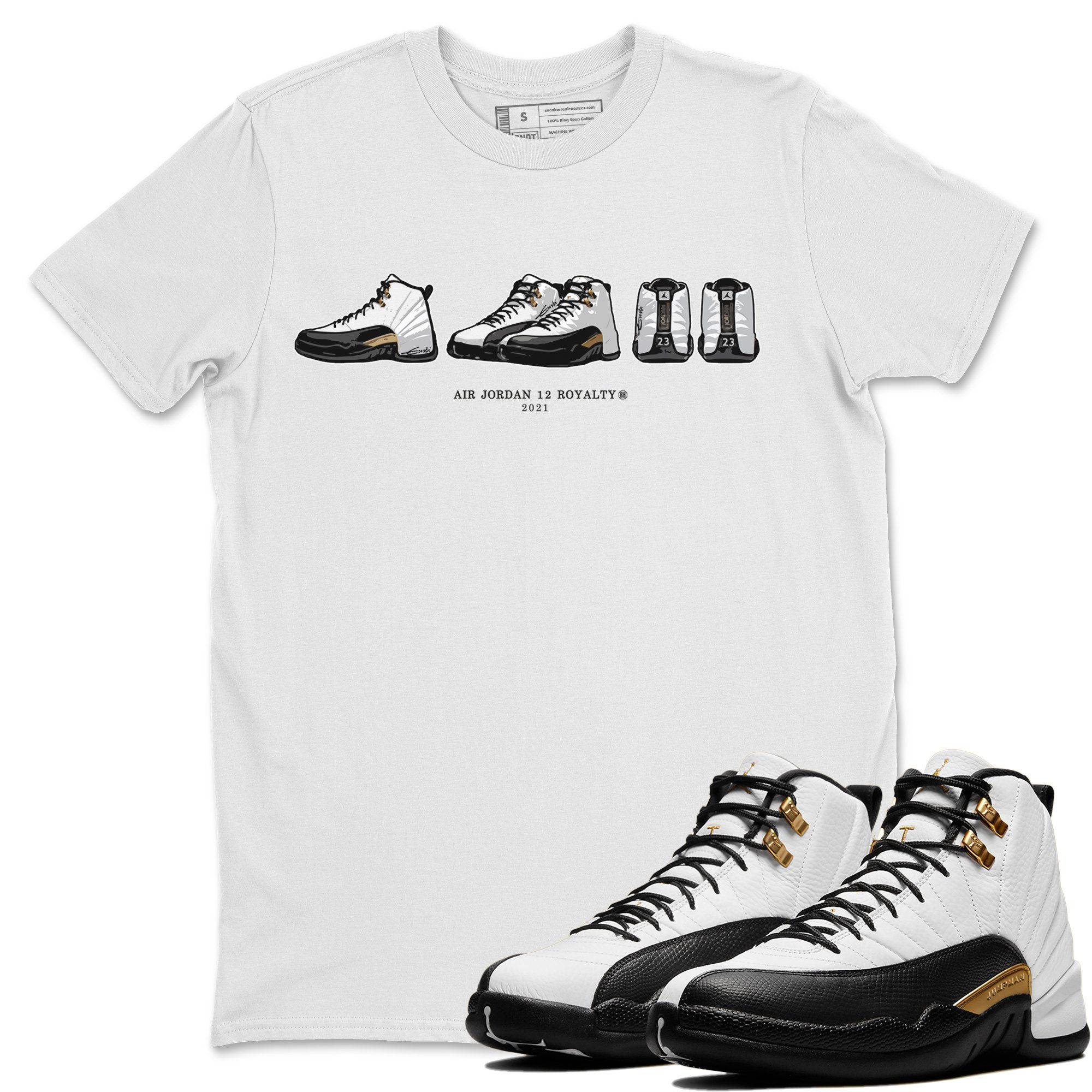snkmatch Prelude Unisex Tops - Air Jordan 12 Royalty