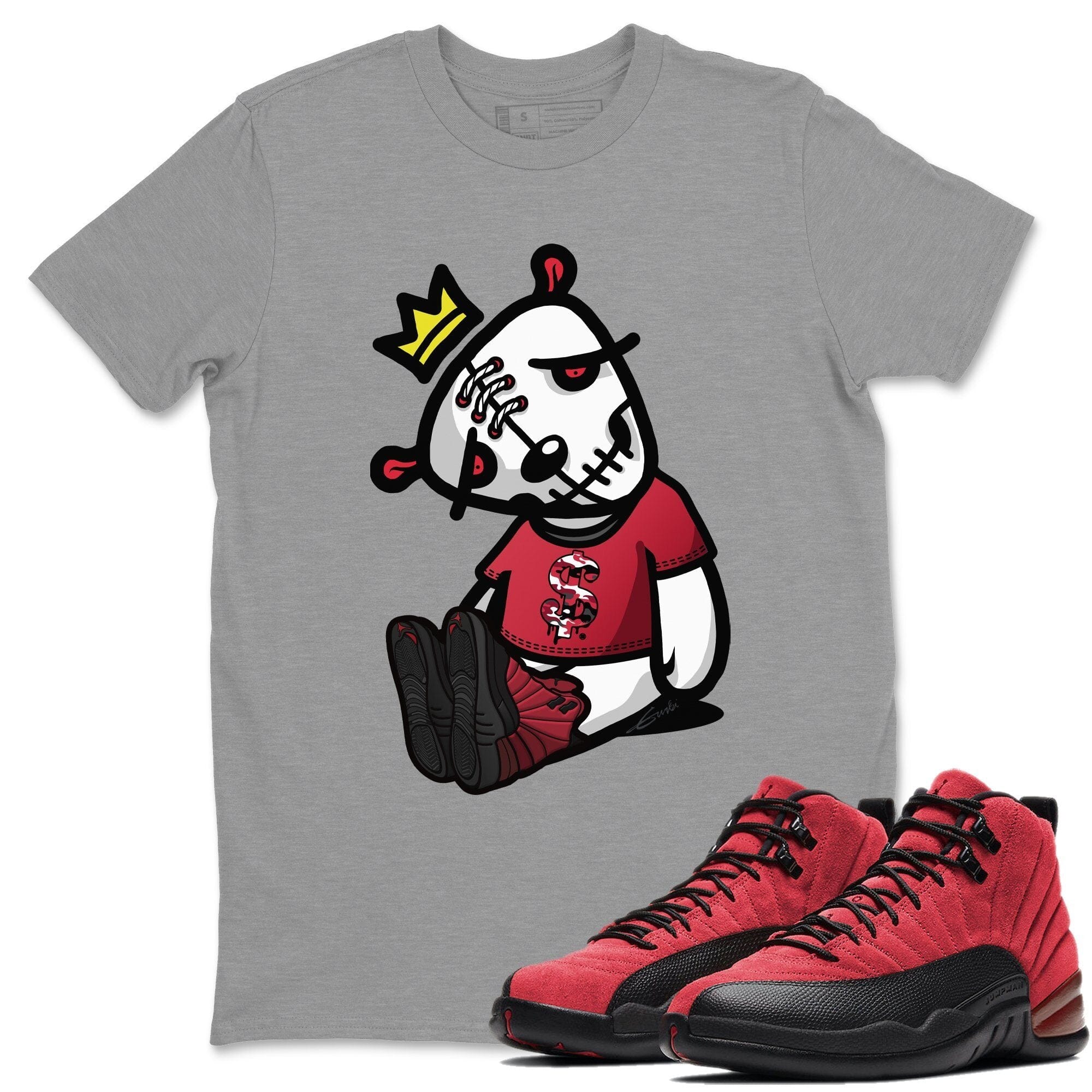 Dead Dolls Unisex Tops - Air Jordan 12 Reverse Flu Game