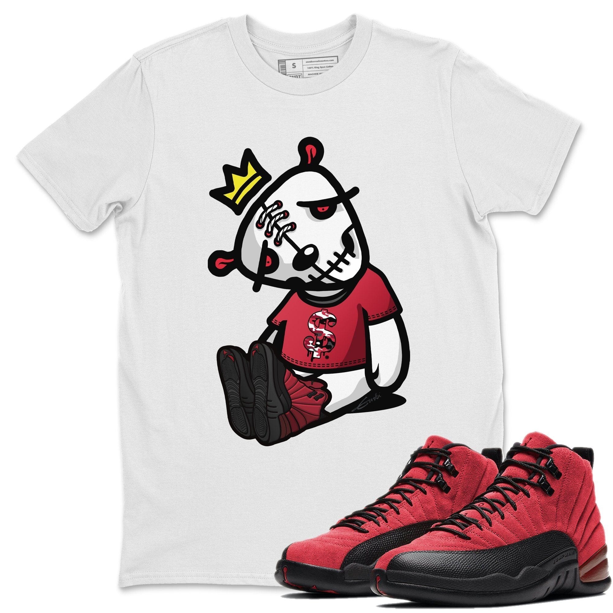Dead Dolls Unisex Tops - Air Jordan 12 Reverse Flu Game